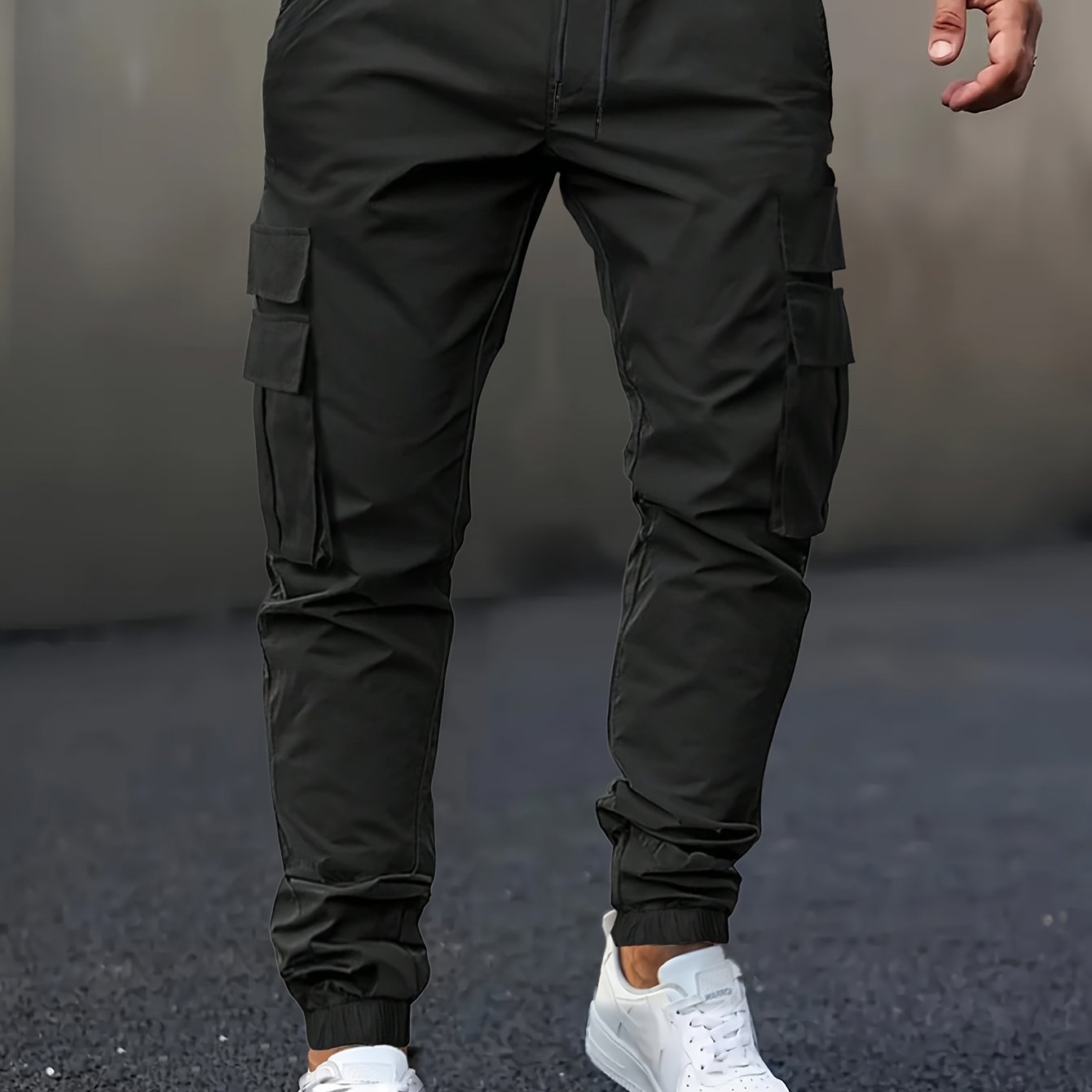 E-shop Lässige Herren Cargo Hose in Unifarben. Cargo Herrenhose. Festival Geschenk