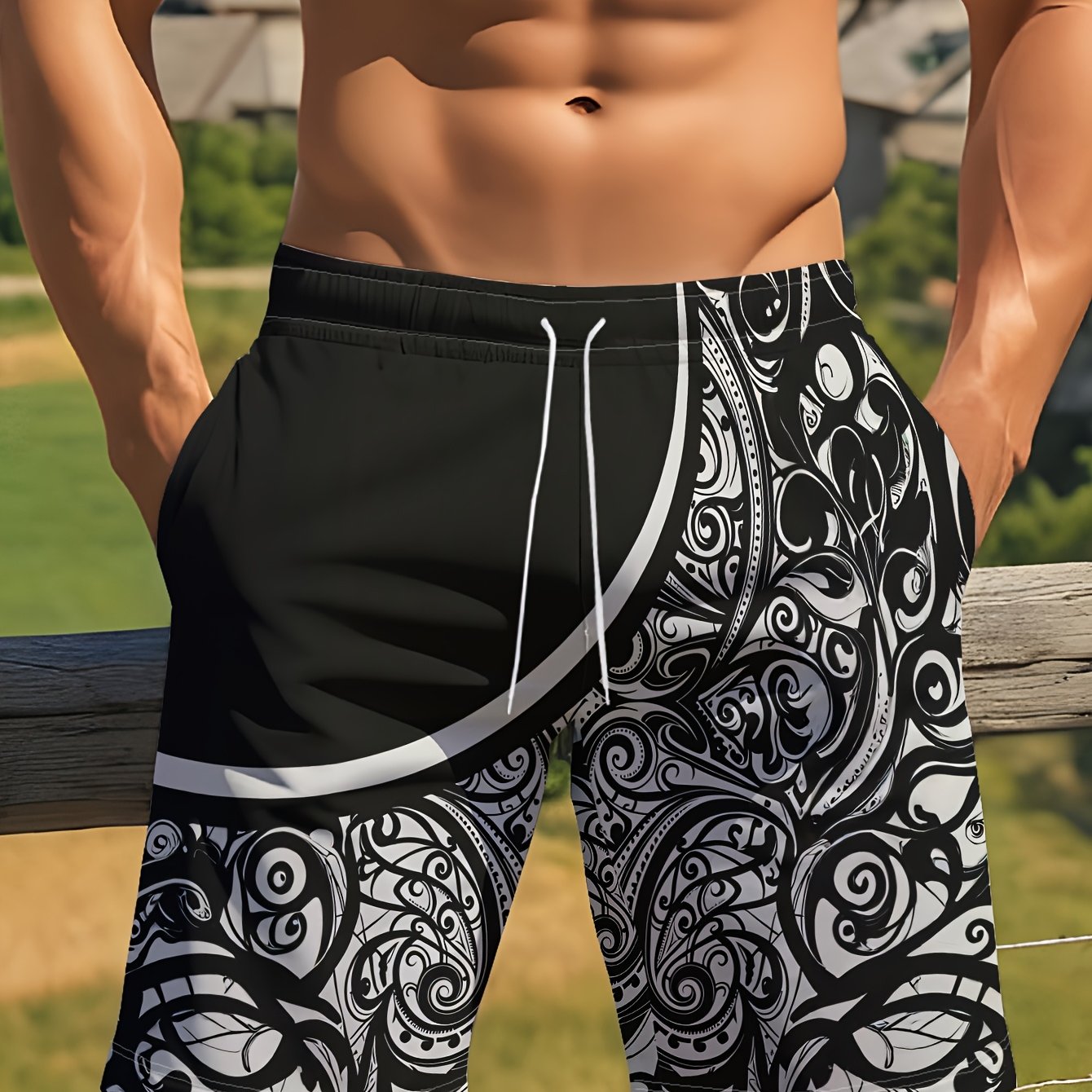 TEMU New! Shorts, Personalized And Cool Creativity, 3d Printed Beach Casual Pants For Summer Streets, Fashionable And Comfortable For Hawaii Vacation