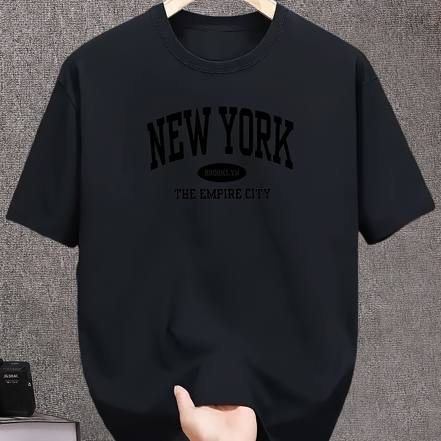 TEMU New Style T-shirt For Daily Casual Wear, Hip-hop Shirt, Breathable T-shirt Texture, Graphic Print T-shirt, Fitted T-shirt, Plus Size Men's