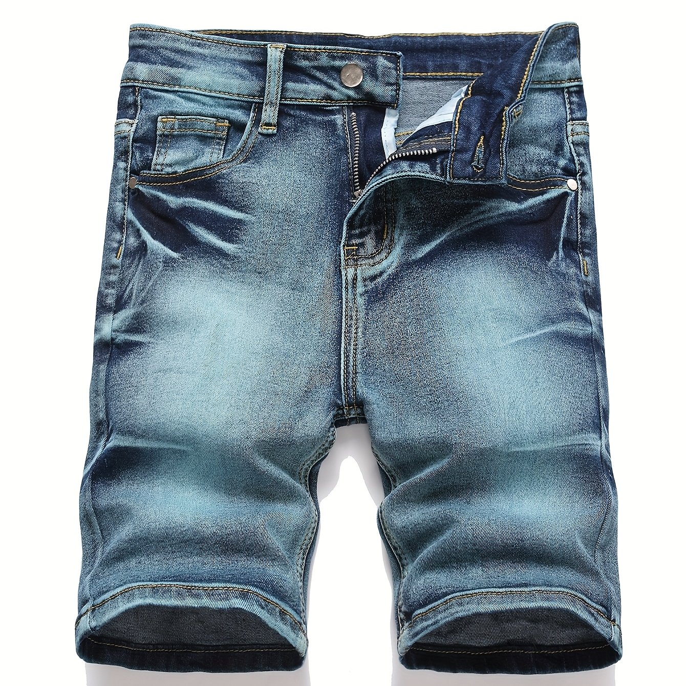 Gengyuan Men's Stretch Mid-length Trousers Fashion Bermuda Shorts