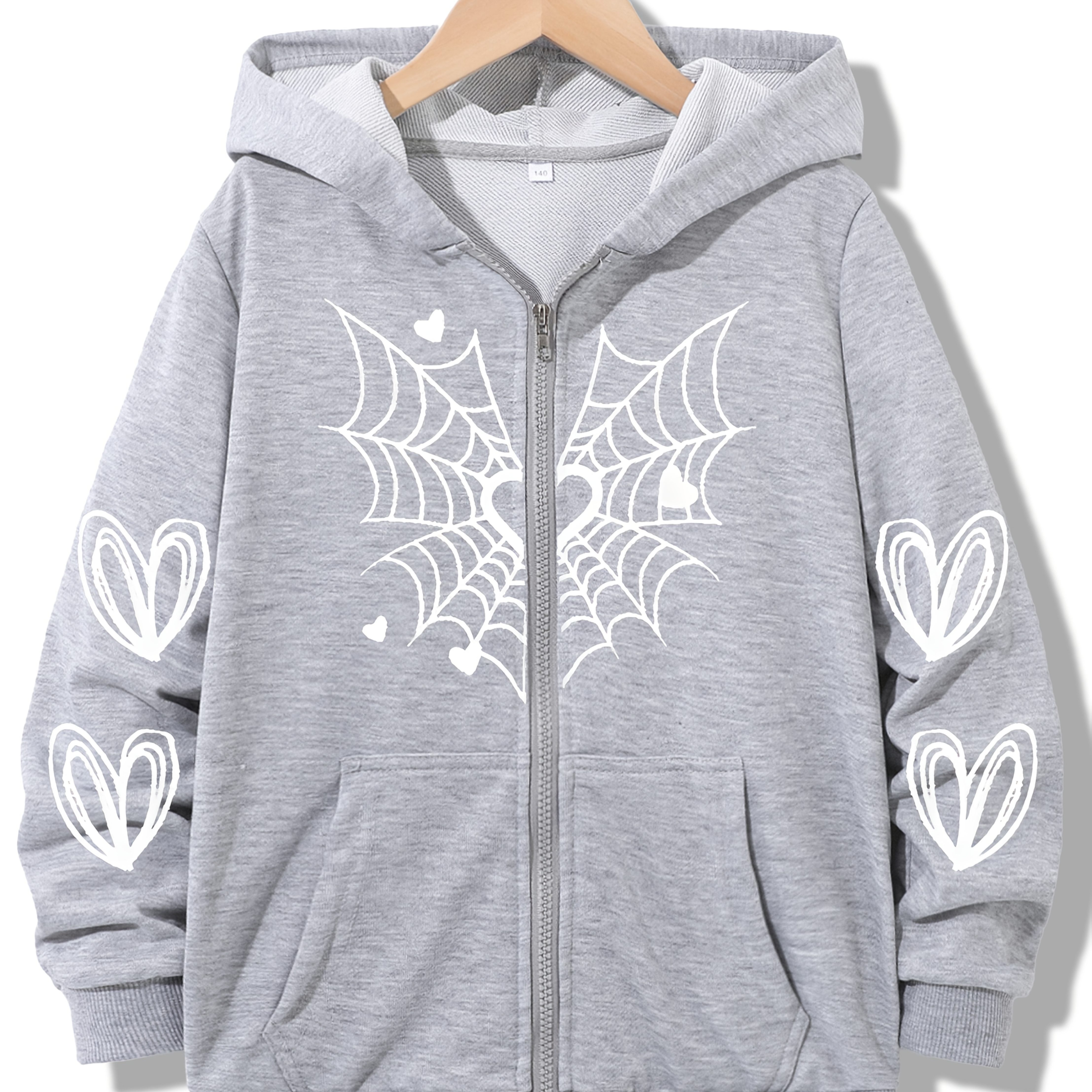 SPIDERWEB HOODED JACKET SILVER GRAY Lサイズ
