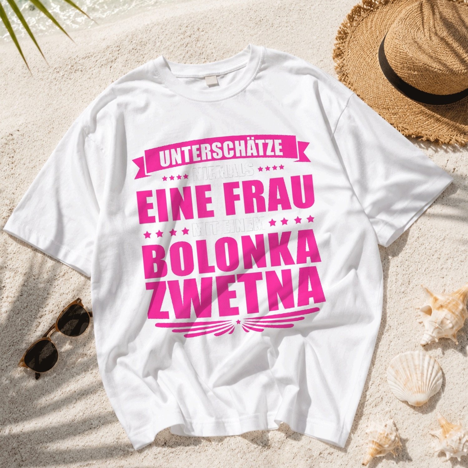 Image of Women's Underestimates Never A Woman With A Bolonka Zwetna Dog T-shirt Y2k Oversized Unisex T-shirt For Men Women Streetwear For Beach Photography& Holiday