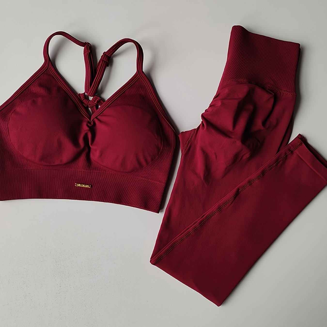 Women' Shockproof Sports Bra & High-waist -lifting Leggings Set - Quick-dry, Nylon Elastane, Machine Washable, Perfect For Running & Fitness