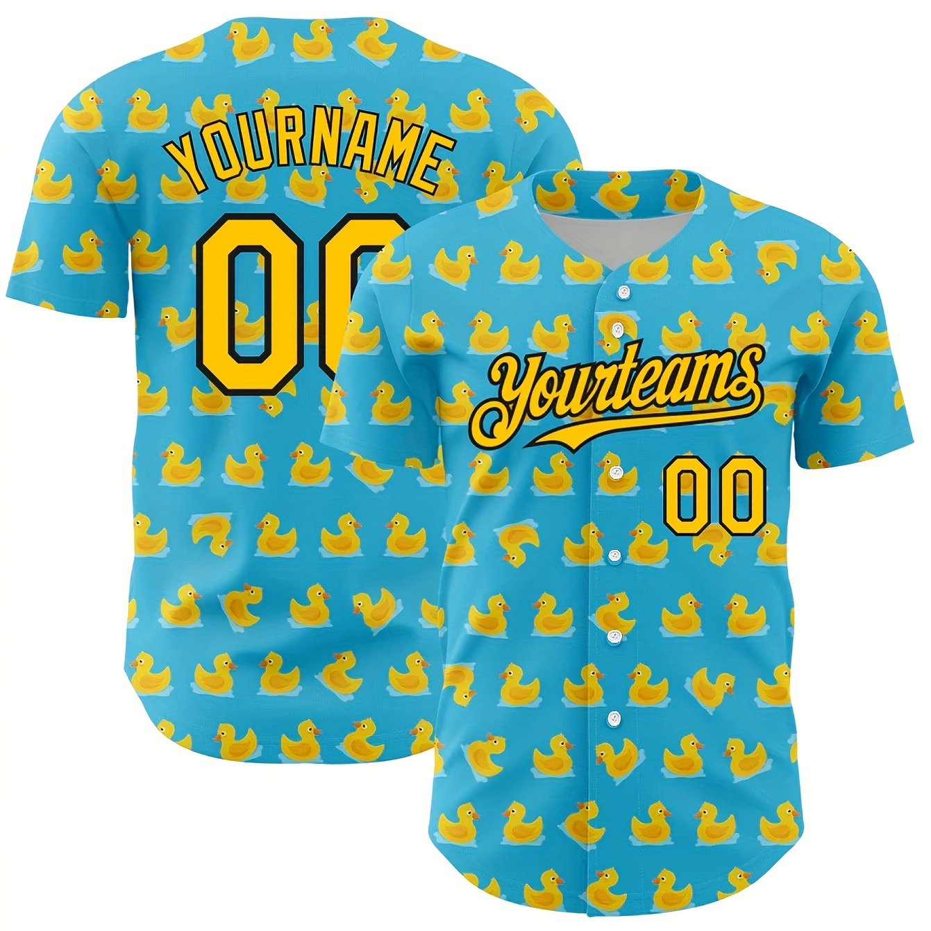 TEMU Maillots de baseball manches courtes personnalisés pour hommes avec numéros d'équipe personnalisés