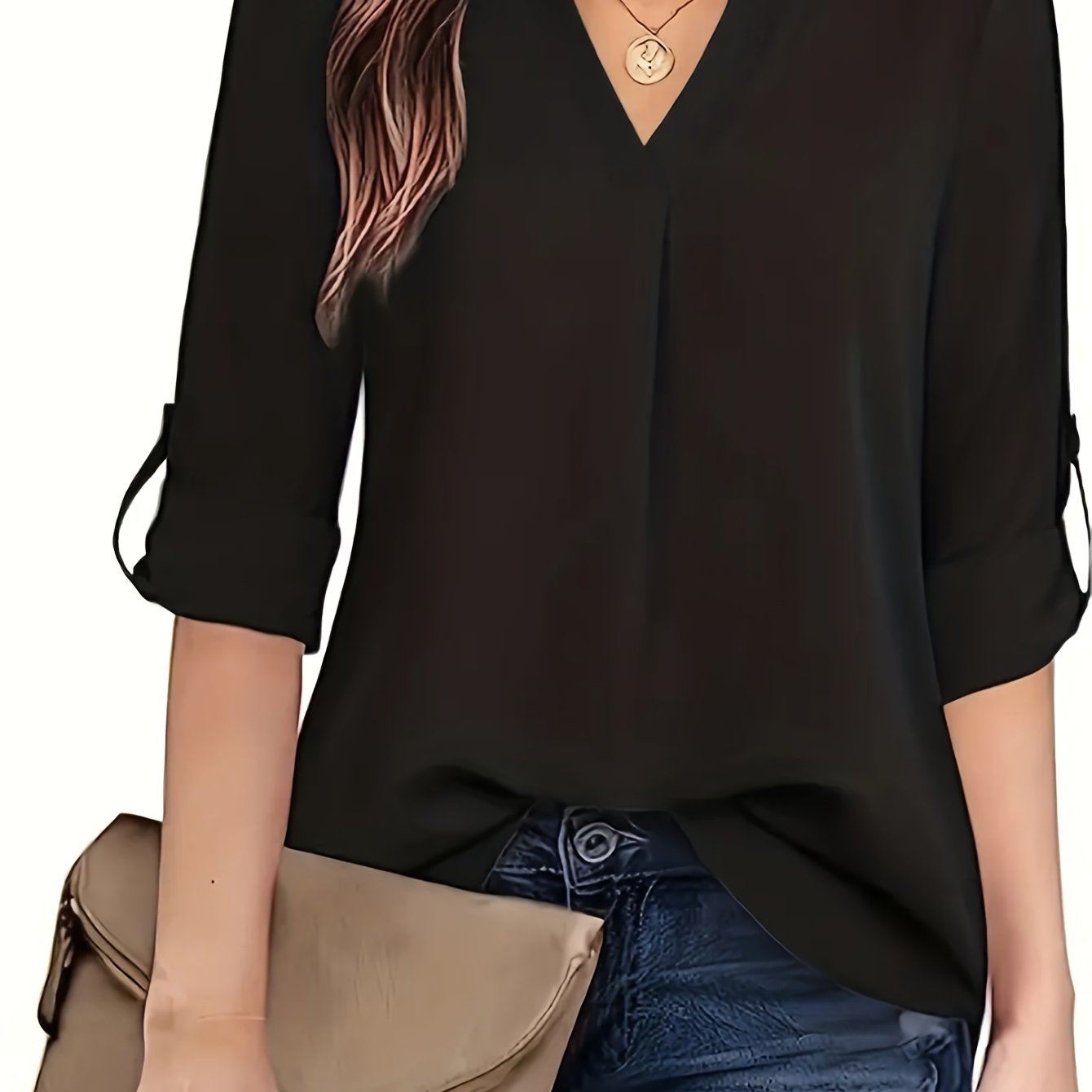 Image of Solid Color Easy Women's Shirt