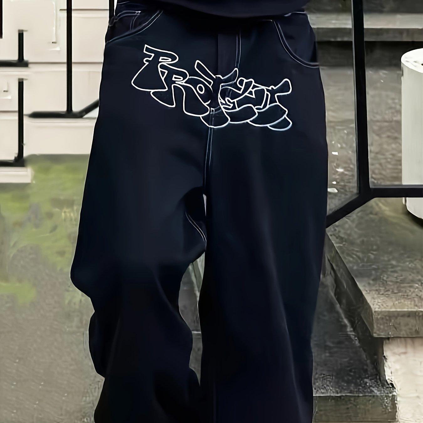 Men's And Women's Wide-leg Hip-hop Long Pants With Prints