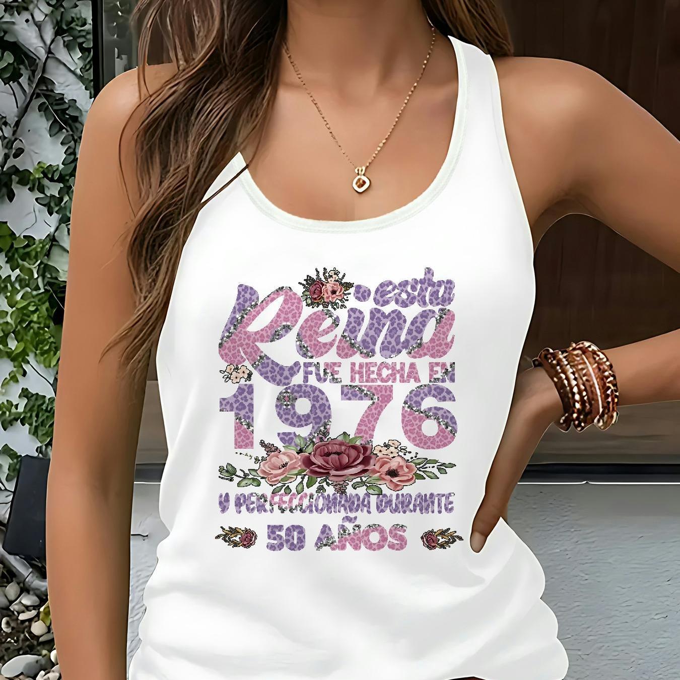 TEMU Chalecos Base, LH260105 (4) Estampado, Camiseta de Moda Chaleco T-Shirt Códigos de Talla Estándar B3