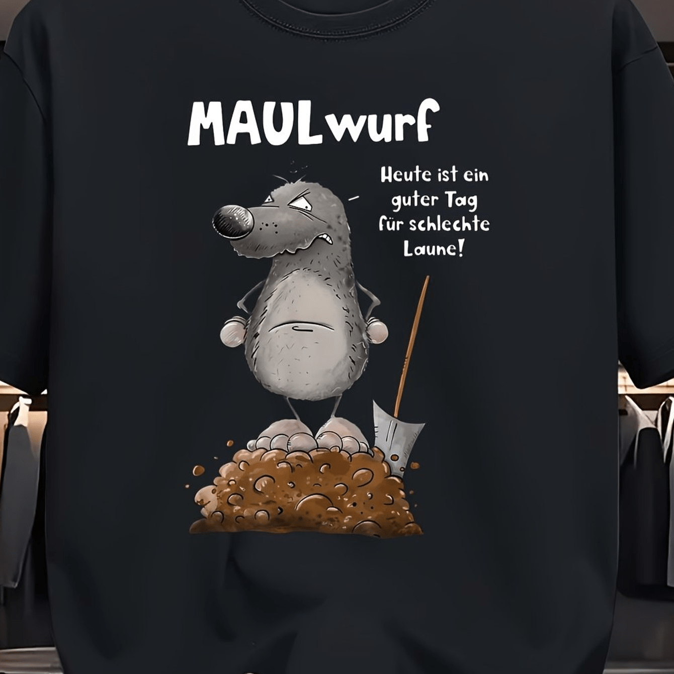 Men's T-shirt Funny No Mole Pun T-shirt For Men, Plus Size Plus Size Big And Tall, Plus Size