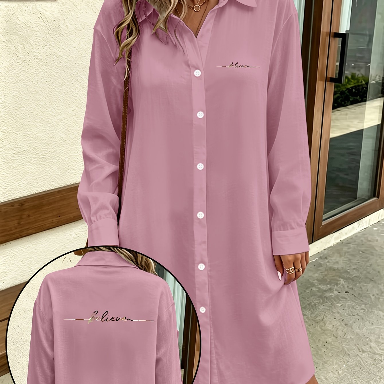 TEMU 1pc Golden Shirt, Simple And Elegant Design For Daily Wear, Printed Summer New Arrival, Y2k Style, Women's Commuting And Vacation Top, Casual