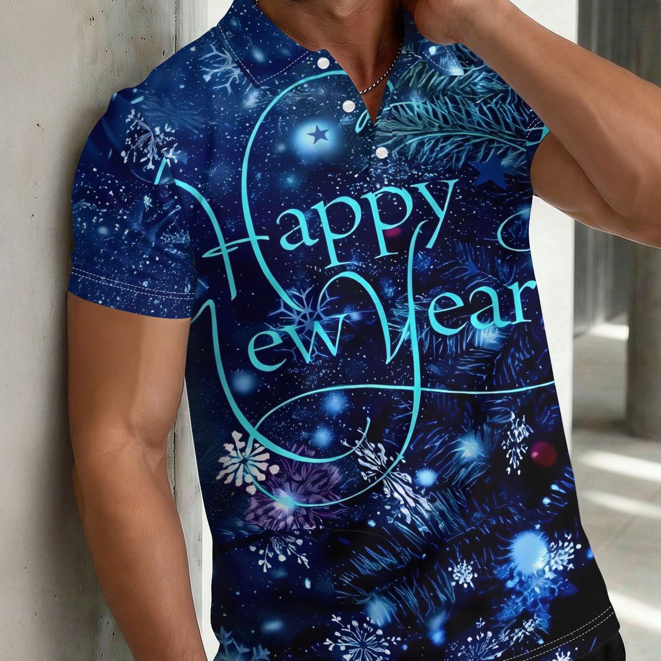 TEMU Men's Shirt, Dark Year Theme , Printed With 