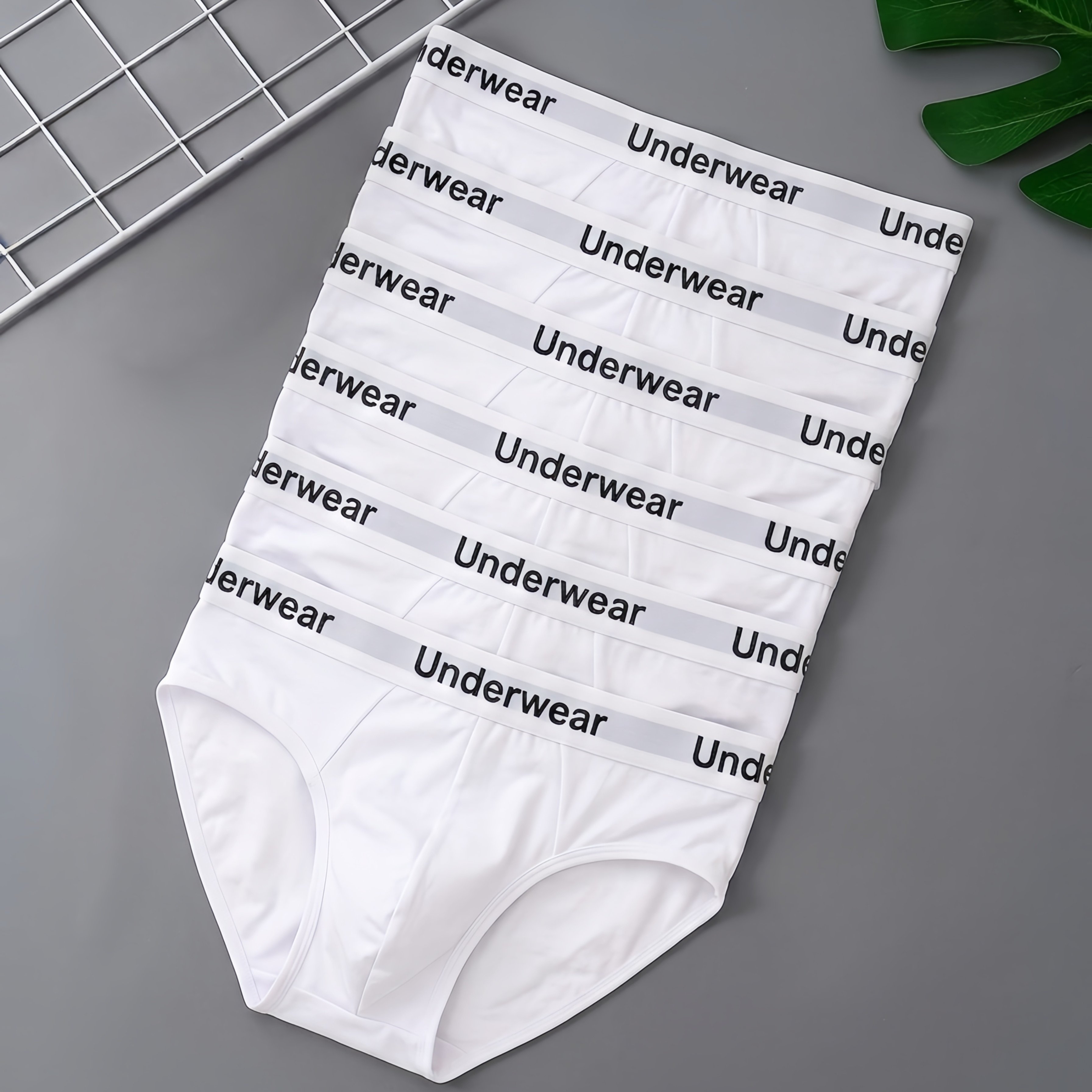 TEMU 6pcs Plus Size Triangle Panties, Underwear, Designed For Overweight Boys, Loose And Breathable; Trendy Comfortable Plus Size For Middle-aged Men