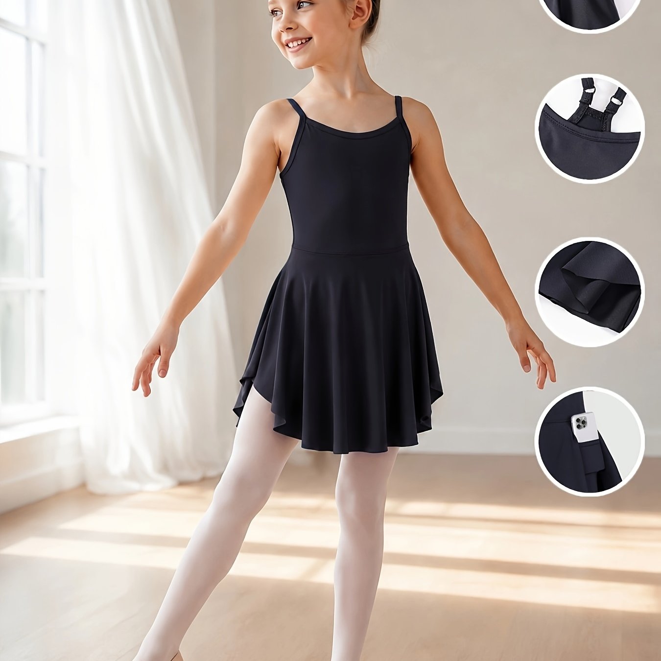Simple And Elegant Back-cross Strap Sleeveless Dress With Irregular For Girls' Summer School
