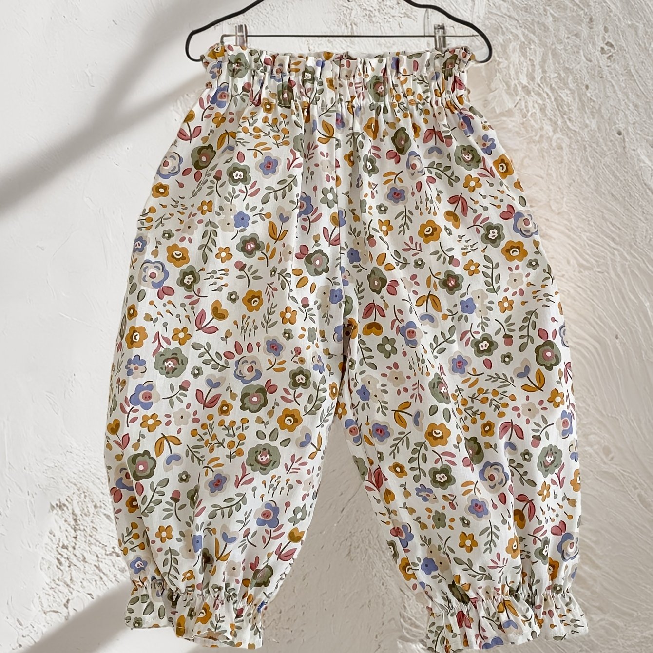 Image of [baby Clothing Pants] Spring And Summer All-matching Pants Baby Girl Baby Broken Flowers And Wood Ear Pants Worn Alone, For Outdoor