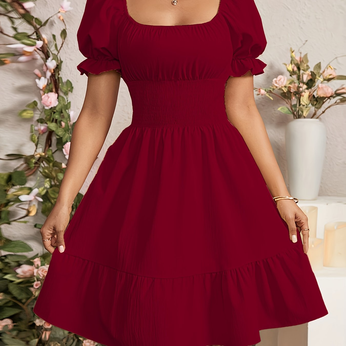 TEMU Vestido A-Line de Moda para Mujer, Ideal para el Trabajo