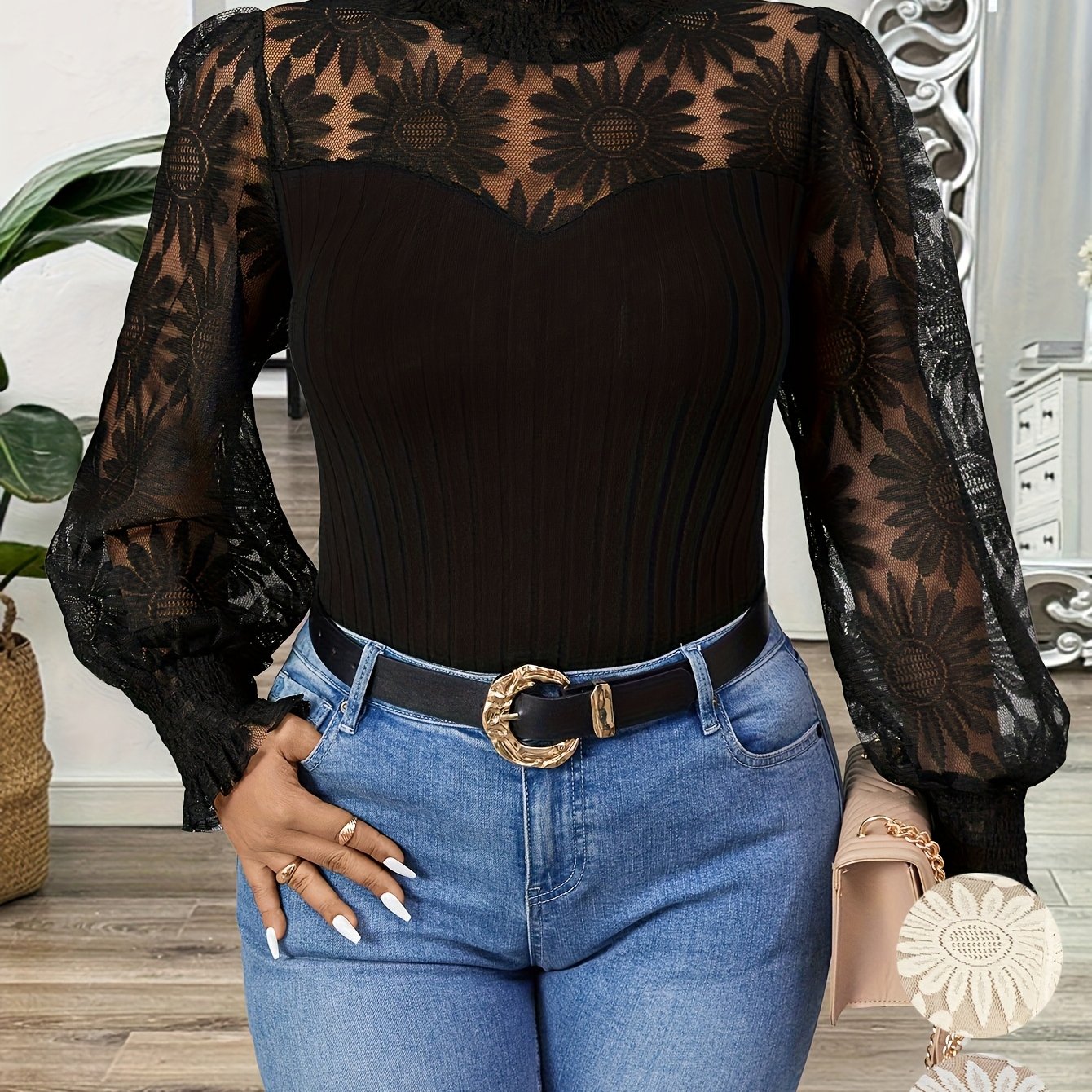 Plus Size, Casual Plus Size Women's Top