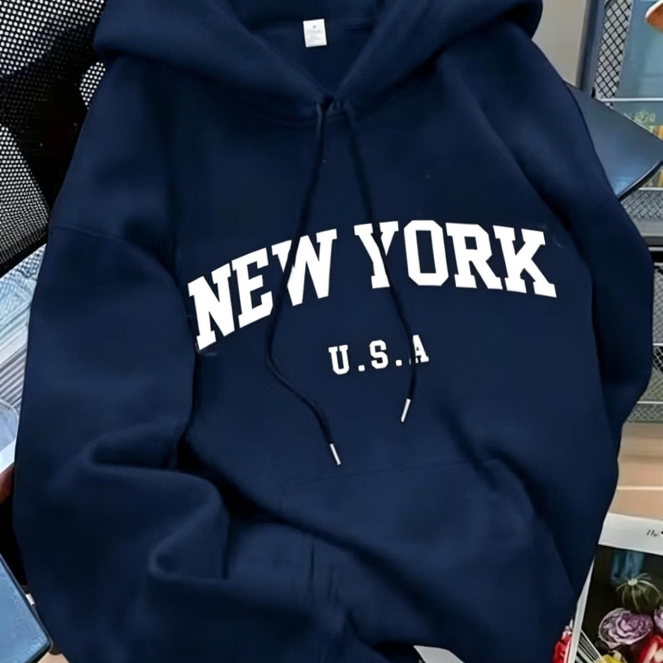 TEMU Men's Autumn And Winter Fleece Hooded Sweatshirt/casual Sports Warm Long Sleeved Jacket, Men's Fun Letter Halloween Printed Sweater, Men's And