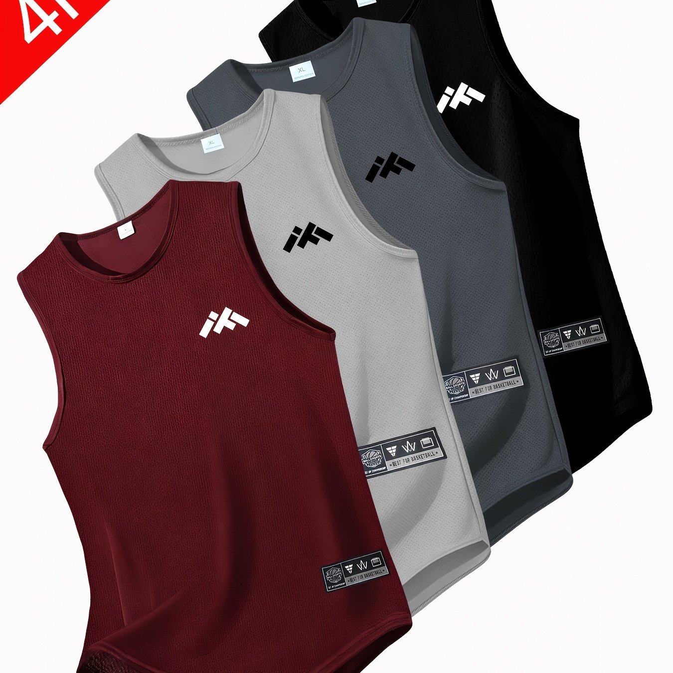 TEMU 4pcs, Gym Workout Lightweight And Suitable For Running, Exercising And Casual Wear, Thin, Breathable And Moisture-wicking, Men's Quick-drying