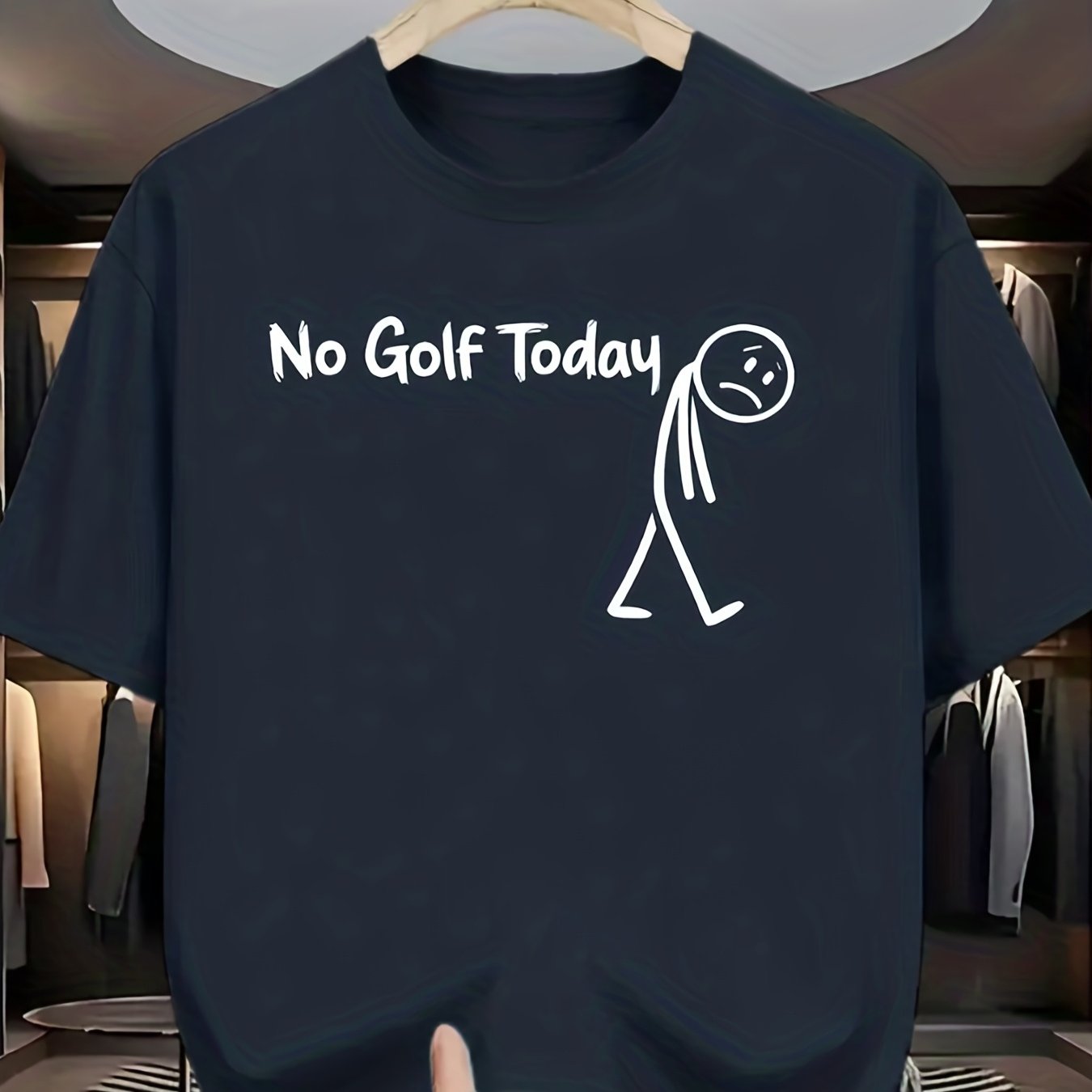TEMU A Round-neck Short-sleeve T-shirt Featuring ' Today' Along With A Frustrated Graphic On The Front. The Combination Of Text And Image Conveys A