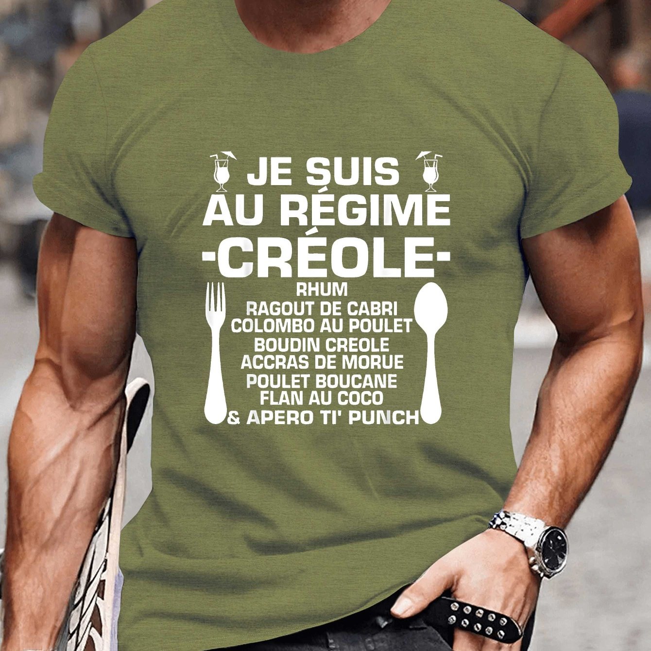 TEMU Humour Français Imprimé Amusant, T-Shirt Homme Col Rond Manches Courtes Décontracté, Haut Léger et Confortable pour l'Été