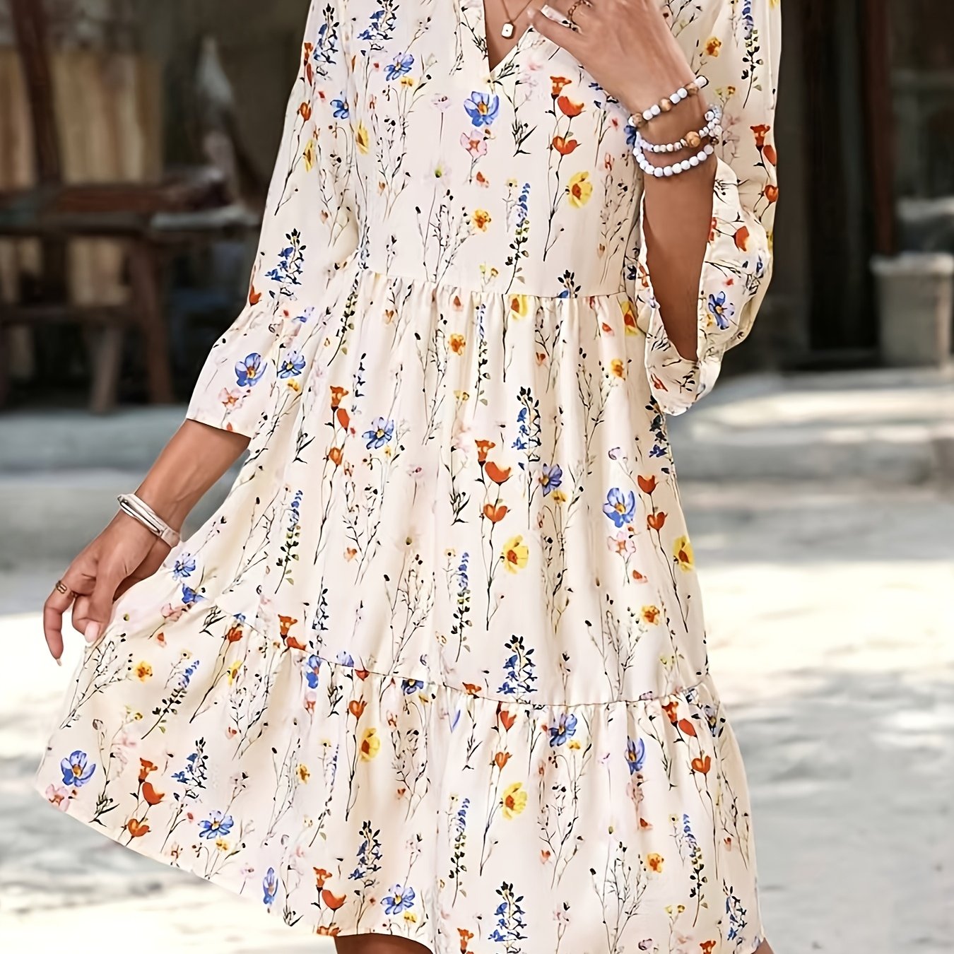 E-shop Damens Mini-Kleid, Urlaubskleid, Sommerabschlusskleid im Boho-Stil