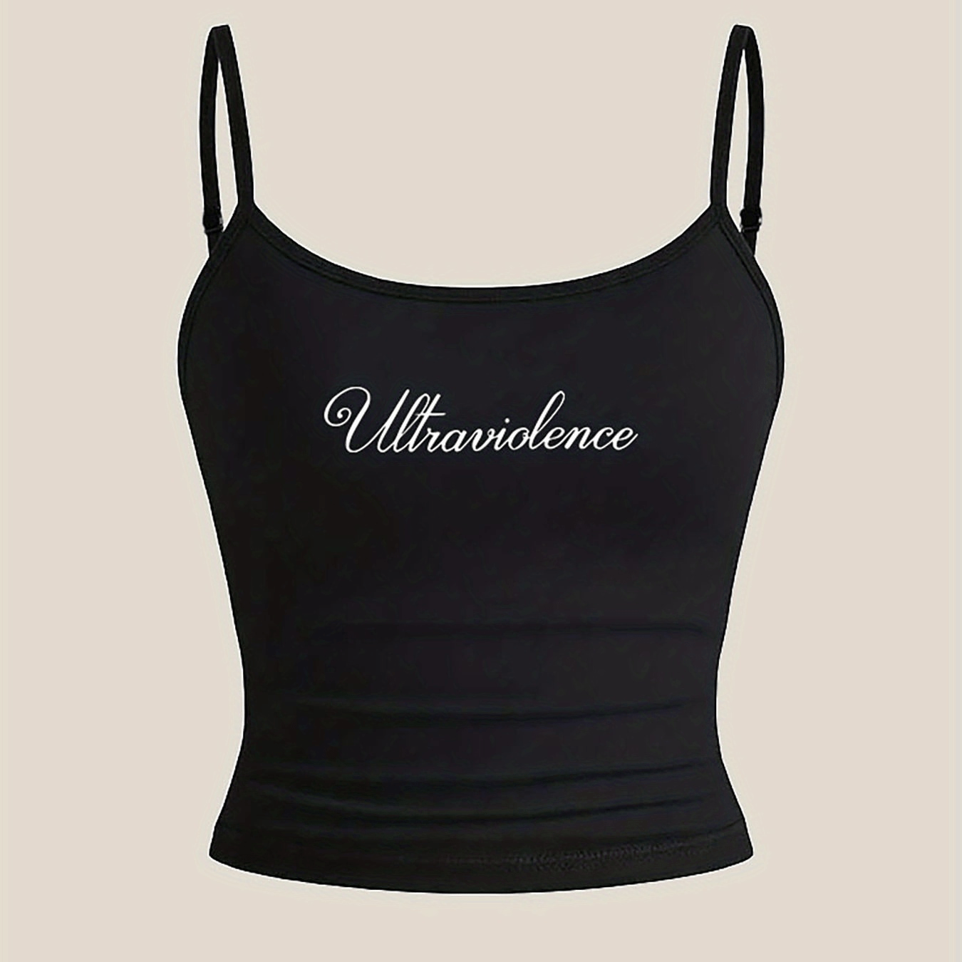 TEMU American Y2k Retro Adjustable Spaghetti Strap Short Camisole, Women's New Summer Sleeveless Top, Suitable For Wear, Daily Wear Or Attending