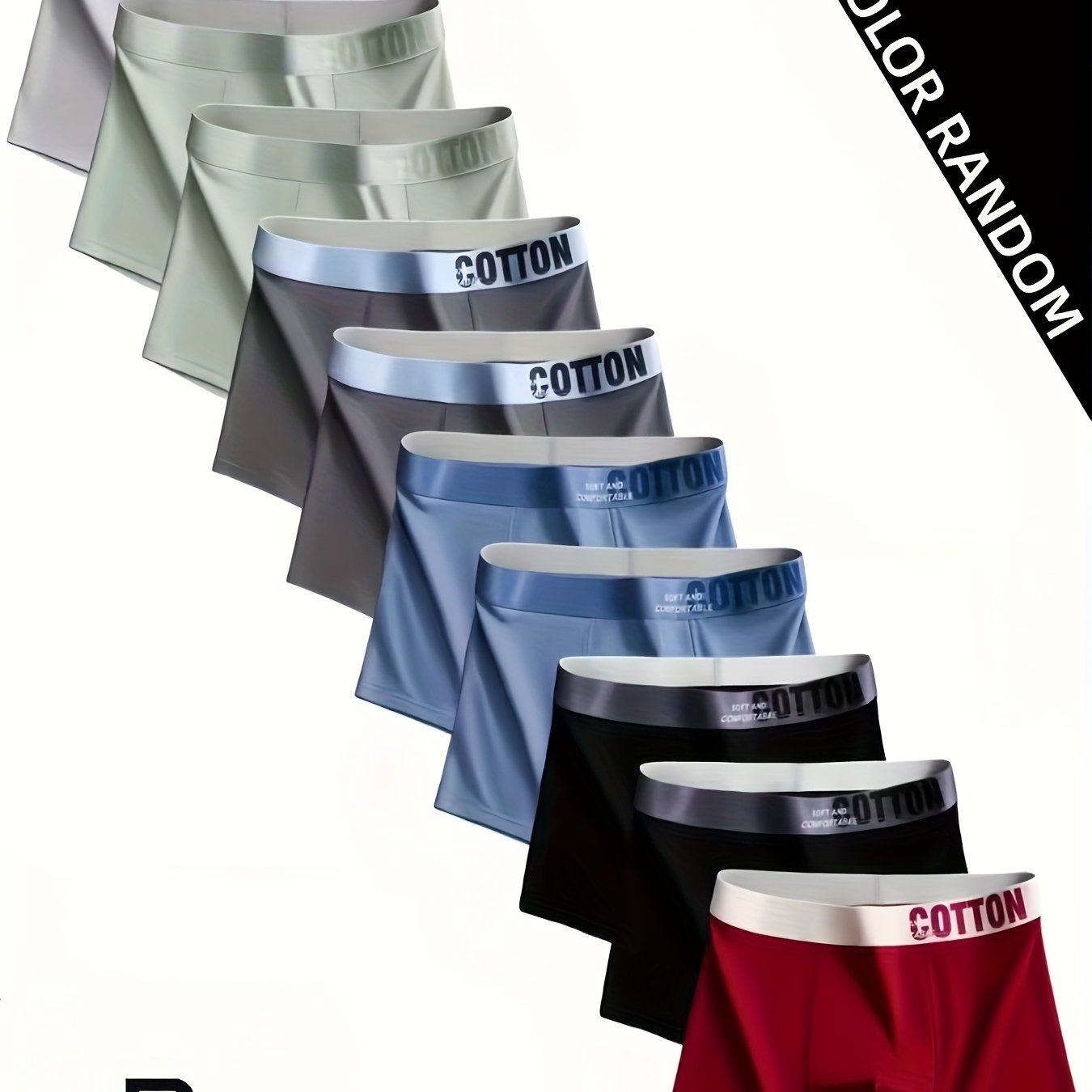 Random 10-pc Men&;s Underwear Boxer Briefs - Soft Breathable Quick-dry No Bulk - Low- For Teens And Adults, Bulk Pc