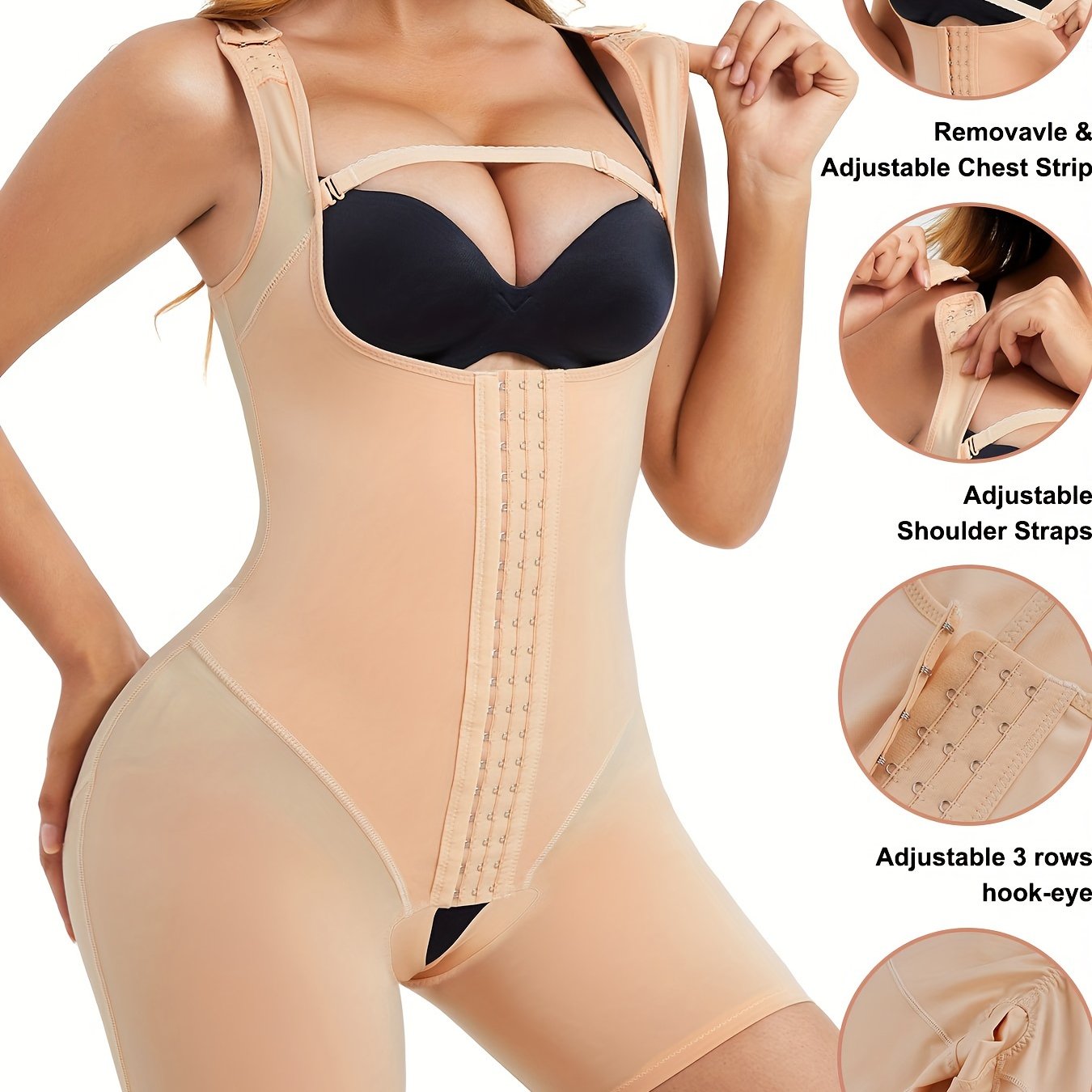 SCARBORO Compression Shapewear Tank Top for Women Tummy Control Camisole Slimming  Body Shaper Waist Trainer Cami Seamless Beige at  Women's Clothing  store