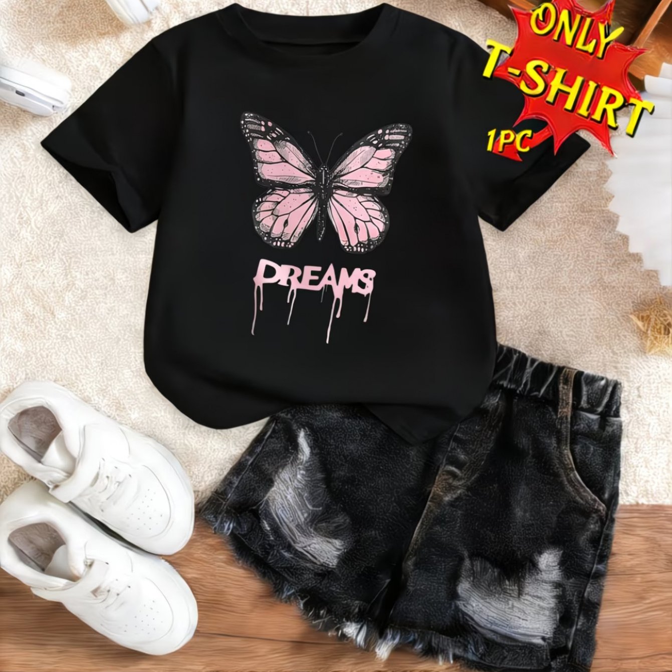 TEMU 1pc Edition Boys Girls Print Tshirt Short Sleeve Round Neck Loose Fit Blouse Suitable For Boys Girls Teens Aged 3+ Breathable Summer Casual