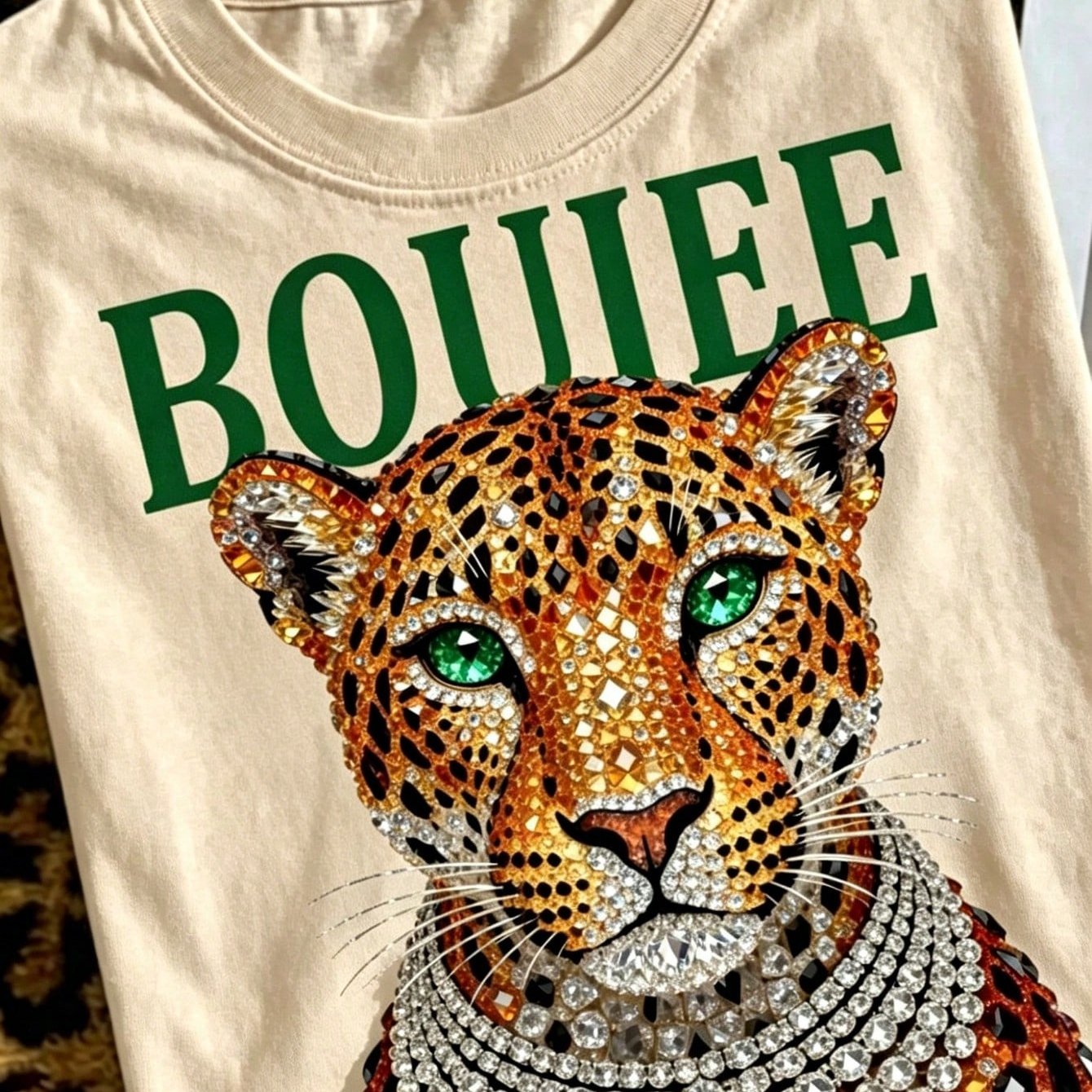 TEMU Printed Pattern Short Sleeve T-shirt, Women's Casual Crew Neck Top For Outdoor Travel