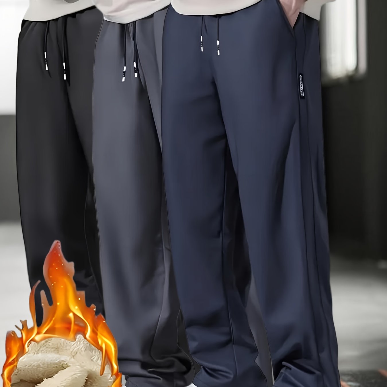 TEMU 1 pezzo di pantaloni invernali termici da , , qualit�, antivento, lunghi, con design in vita , adatti per casa, viaggi , lavabili in lavatrice,