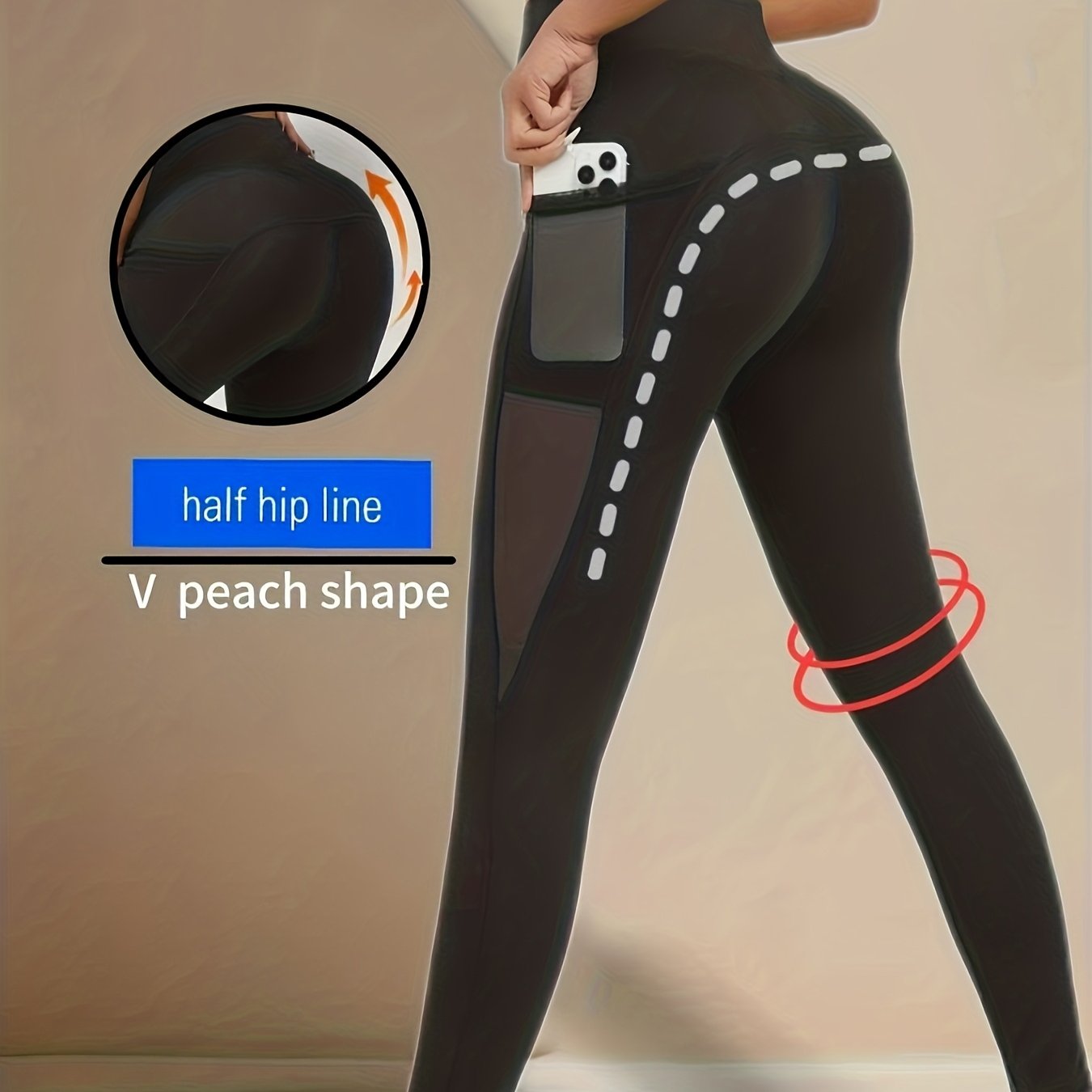 E-shop 1 Stück Damen Kompressionsformende Yoga Hose, Bauchkontrolle Po Lift Stretch Leggings, Mesh , Taillenhohe Yoga Hose mit ,