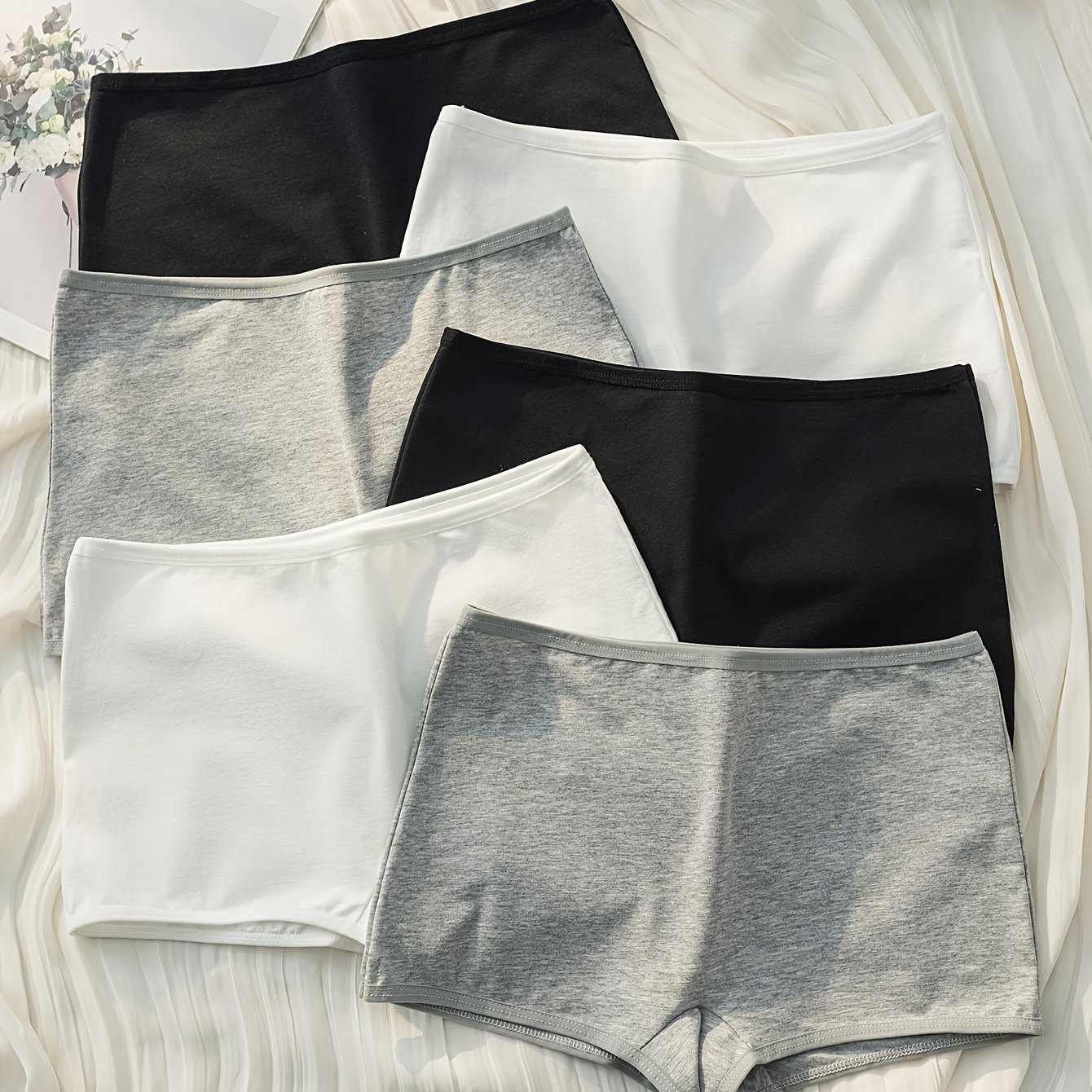 Image of 6 Pairs Of Mixed Color Women's Underwear Autumn And Winter New Female Underwear S Boxers