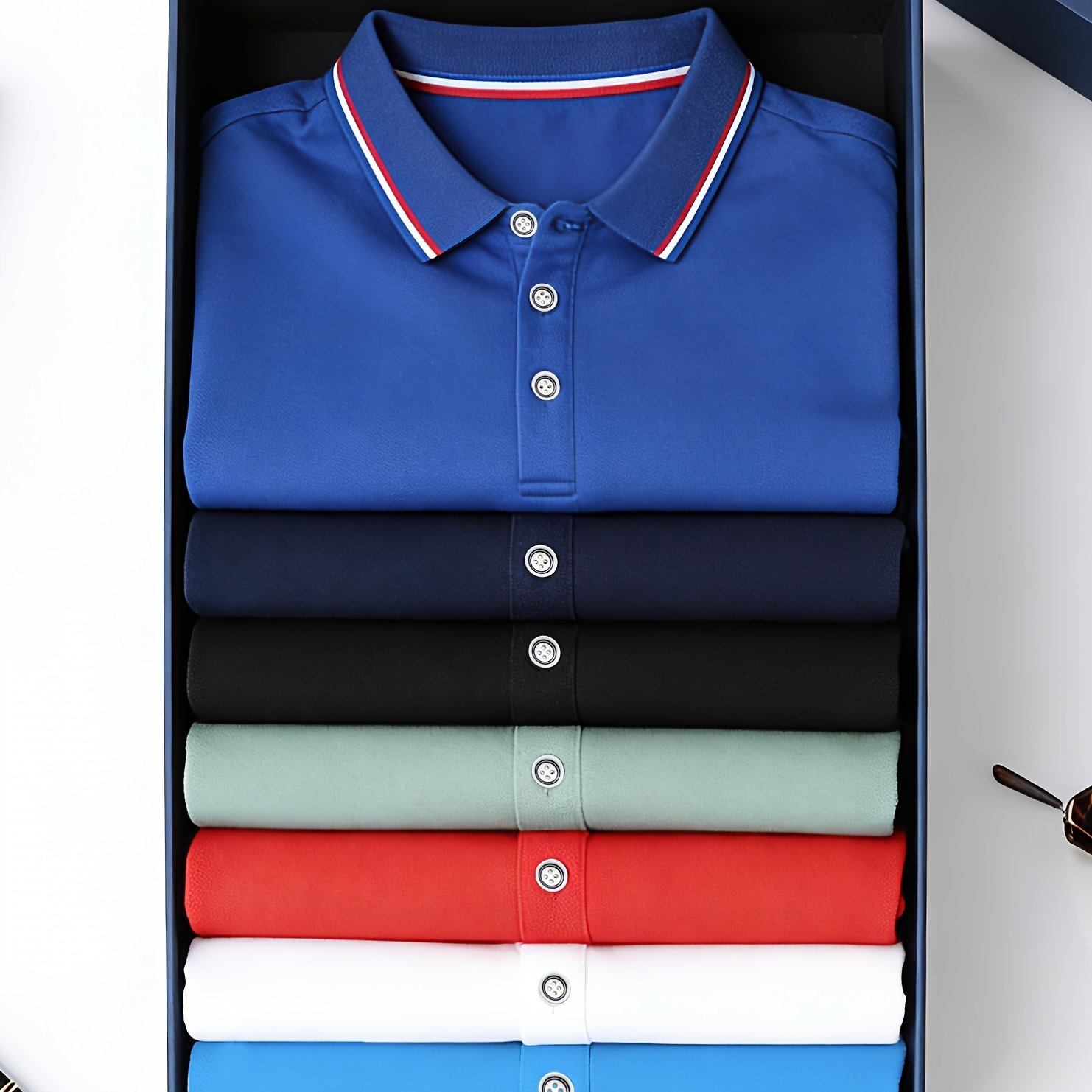 TEMU 7 Pezzi Camicie Casual , Camicie da , Top Sportivi a Maniche Corte Traspiranti e Assorbenti, Camicie Monocolore Antipiega e , Confezione per ,