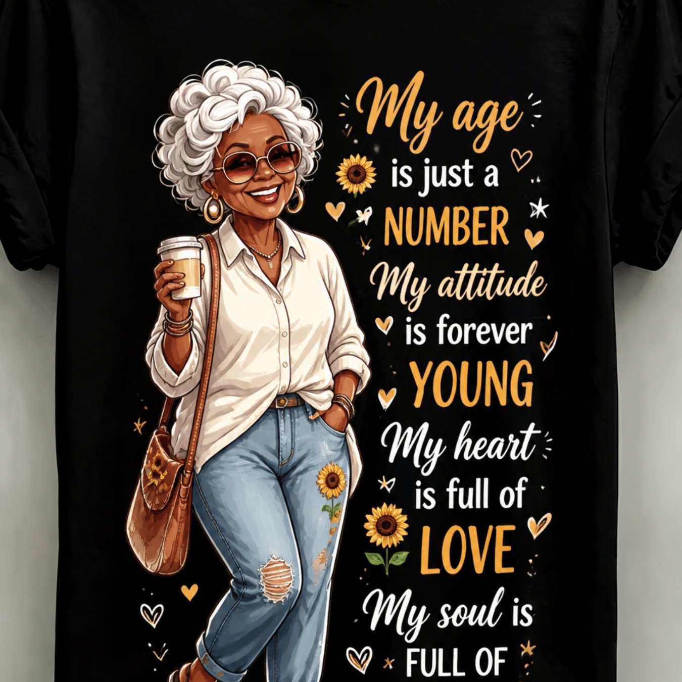 TEMU Plus Size - Senior Woman, Sunflower, Plus Size Women's And Men's Casual Short Sleeve T-shirt, Comfortable Fabric, Back To Outfit, Ideal Gift For