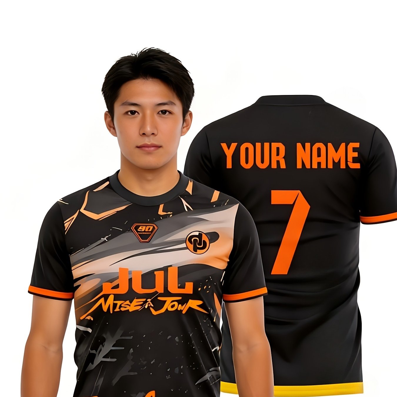TEMU Men's Custom Personalized T-shirt With Name/number/text/ - Short-sleeve Crew Neck Tee Suitable For Uniforms, Promotional Events, Gifts - Machine