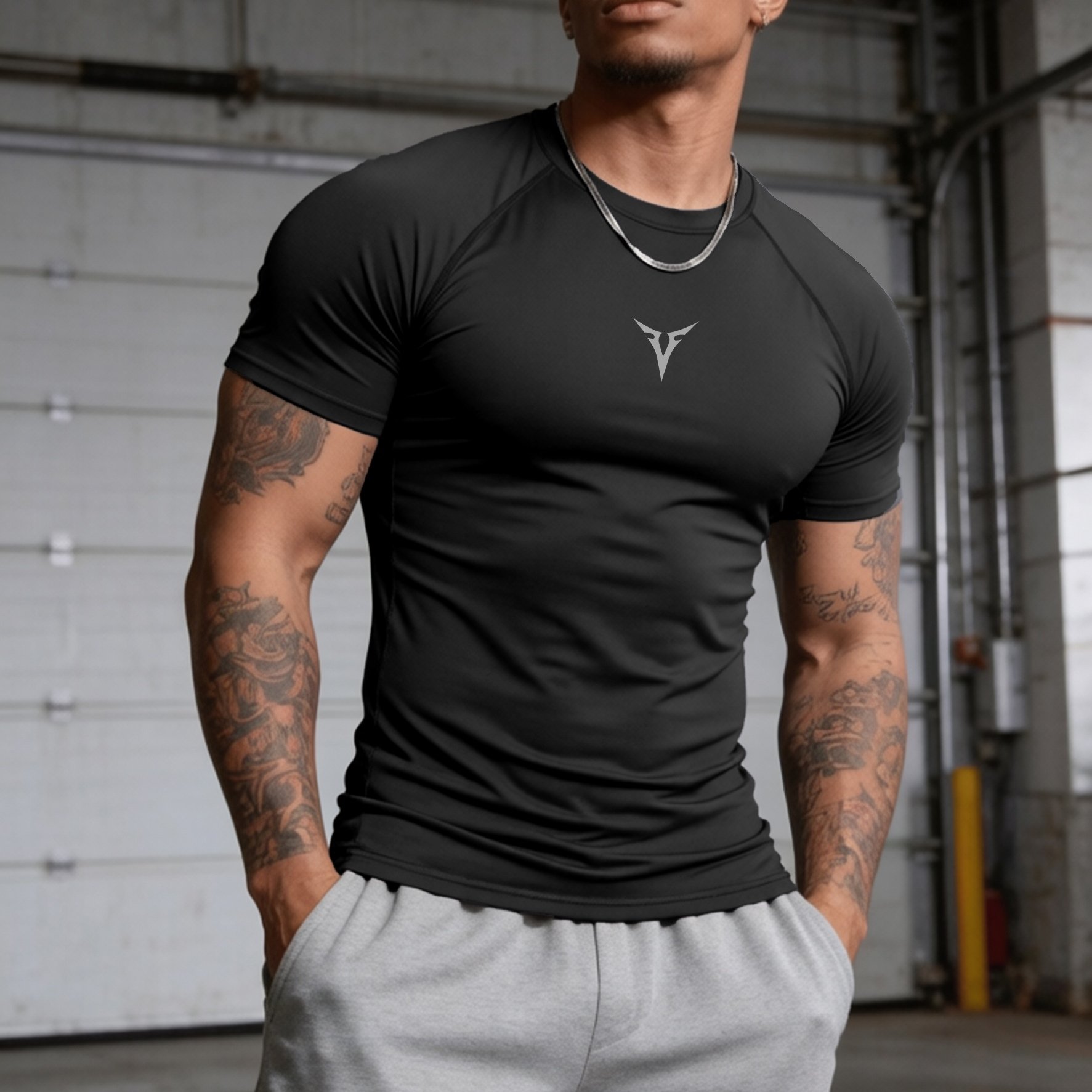 TEMU T-shirt de sport à manches courtes pour hommes, idéal pour l'été, confortable et respirant, améliore les performances physiques -- T-shirt de