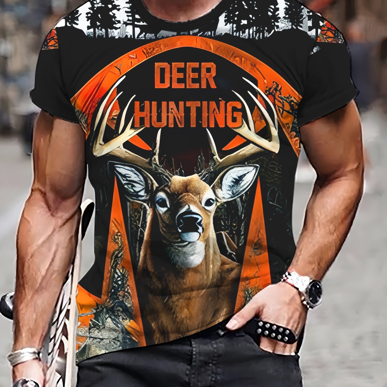 TEMU 's Trendy 3d Print T-shirt For Men