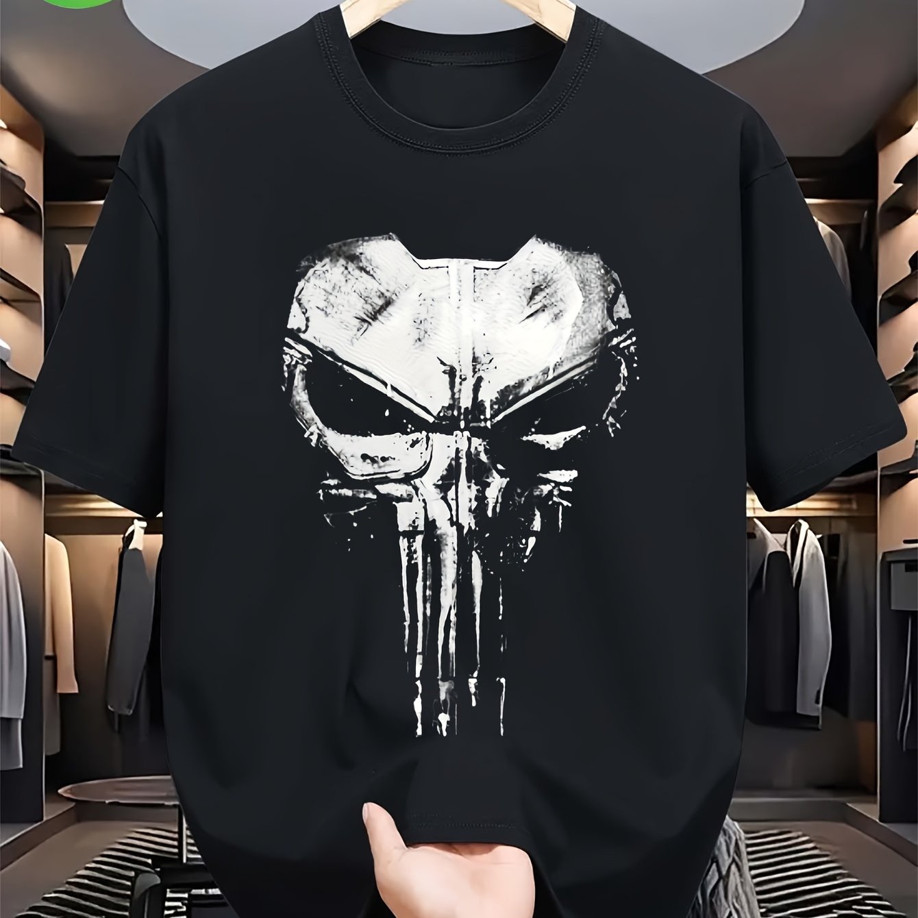 Image of For Men Made Of 100% Featuring A Skull Design - Ideal For Everyday Casual Wear And Fashion , Plus Size