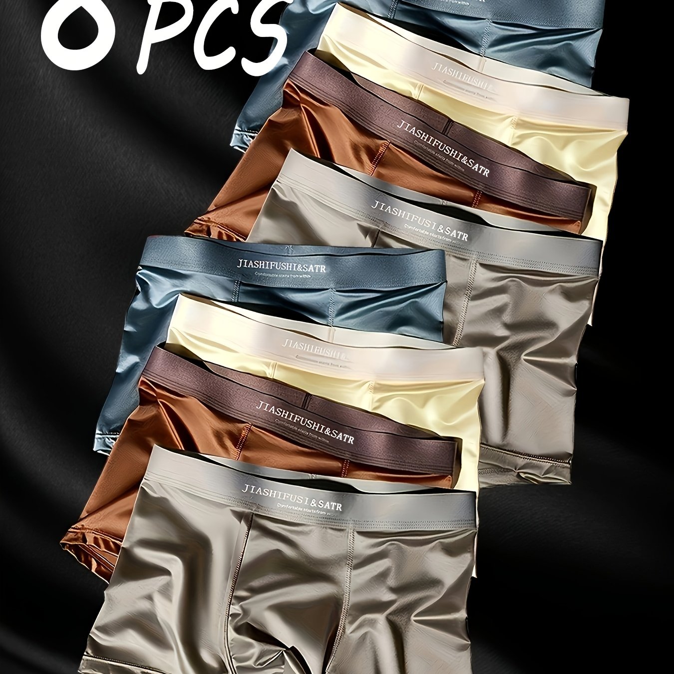 TEMU 8pcs Men&;s Briefs, Light Luxury High-end Boxer Briefs, Youth Comfortable Athletic Underwear, Casual Daily Men&;s Boxer Briefs, Y Nude-feel