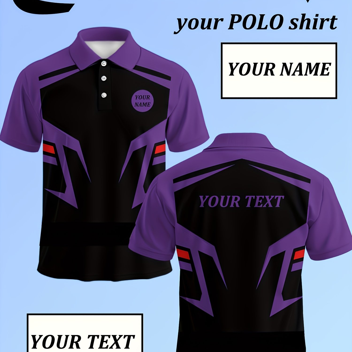 TEMU Men's Custom Shirt - Personalized Name/text Print, Custom Colors And Logos/text, Casual And Formal Wear, - Suitable For Corporate Events,