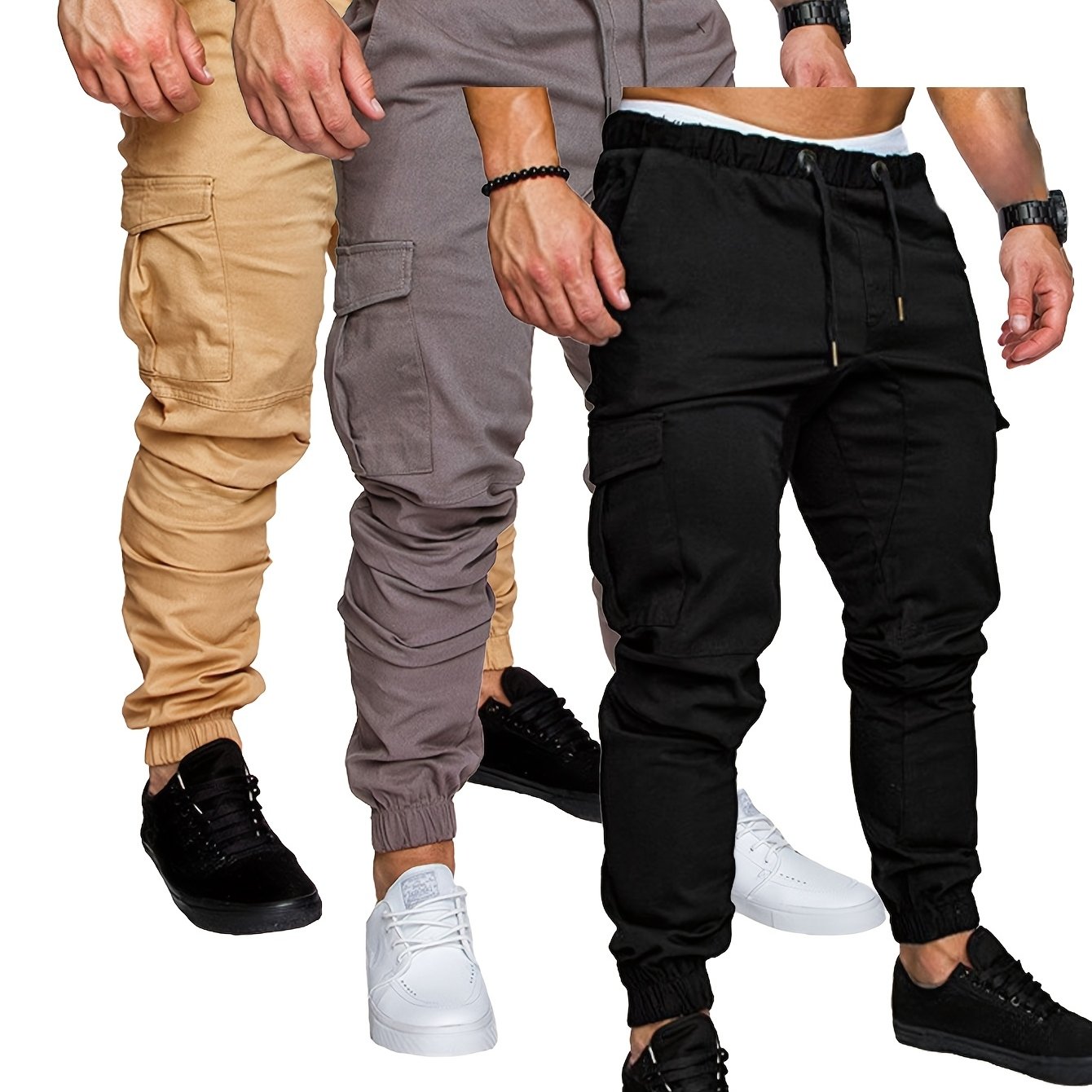 Image of -border Trade Men's Outdoor Casual Cargo Pants ( 3-strip Set) More Cost-effective, Autumn Essentials