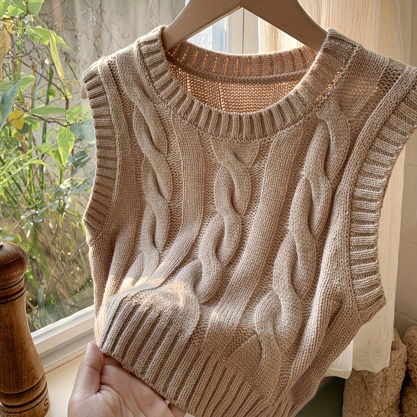 E-shop Damen Elegantes Ärmelloses Top – Rundhals Tunika Pullover, Maschinenwaschbar & Knitterfrei, Vielseitige Freizeitkleidung, Schickes & Stilvolles