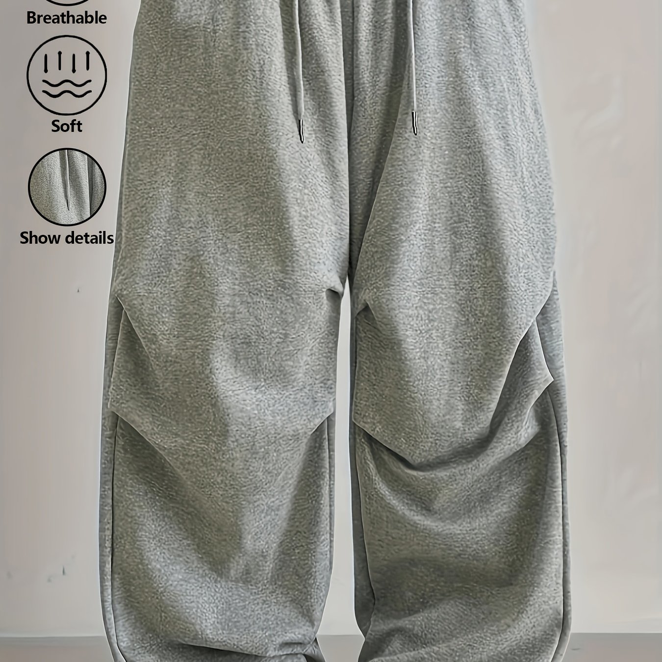 TEMU Plus Size, Plus Size Women' Color Drawstring Pants With Pockets, Casual High Waist Joggers, Fall &