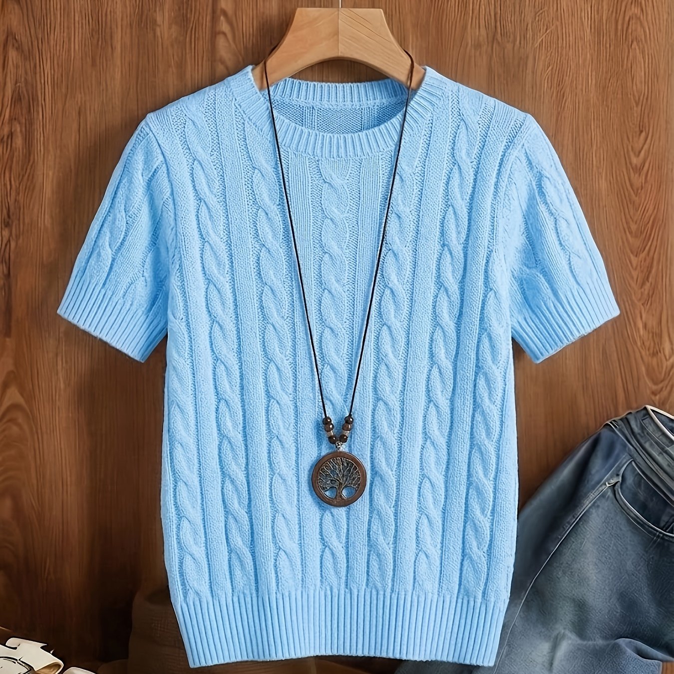 TEMU Women's Spring And Summer Casual Wear Includes Avoiding Idle Fabrics, Opting For Solid-coloured Clothes, And Wearing Round-neck Pullover