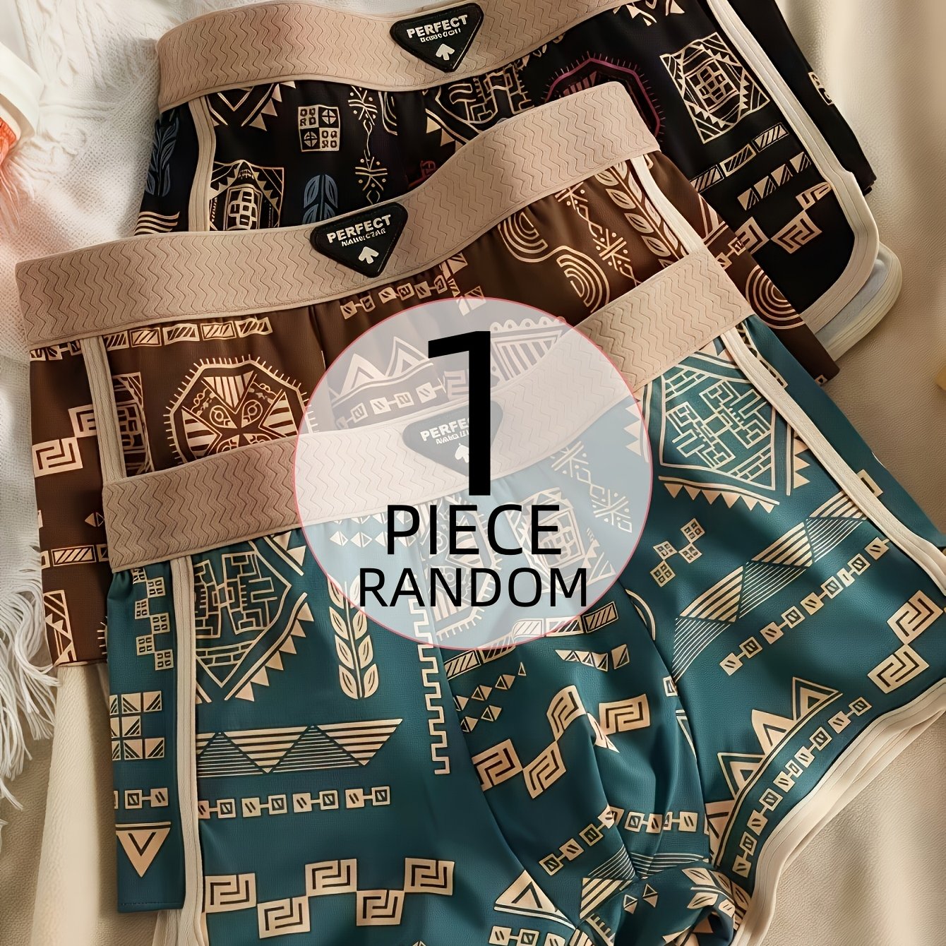 TEMU Random 1pc Of Men's Underwear, Men's Comfortable And Breathable Underwear, Men's Shorts, Fashionable And Trendy Styles