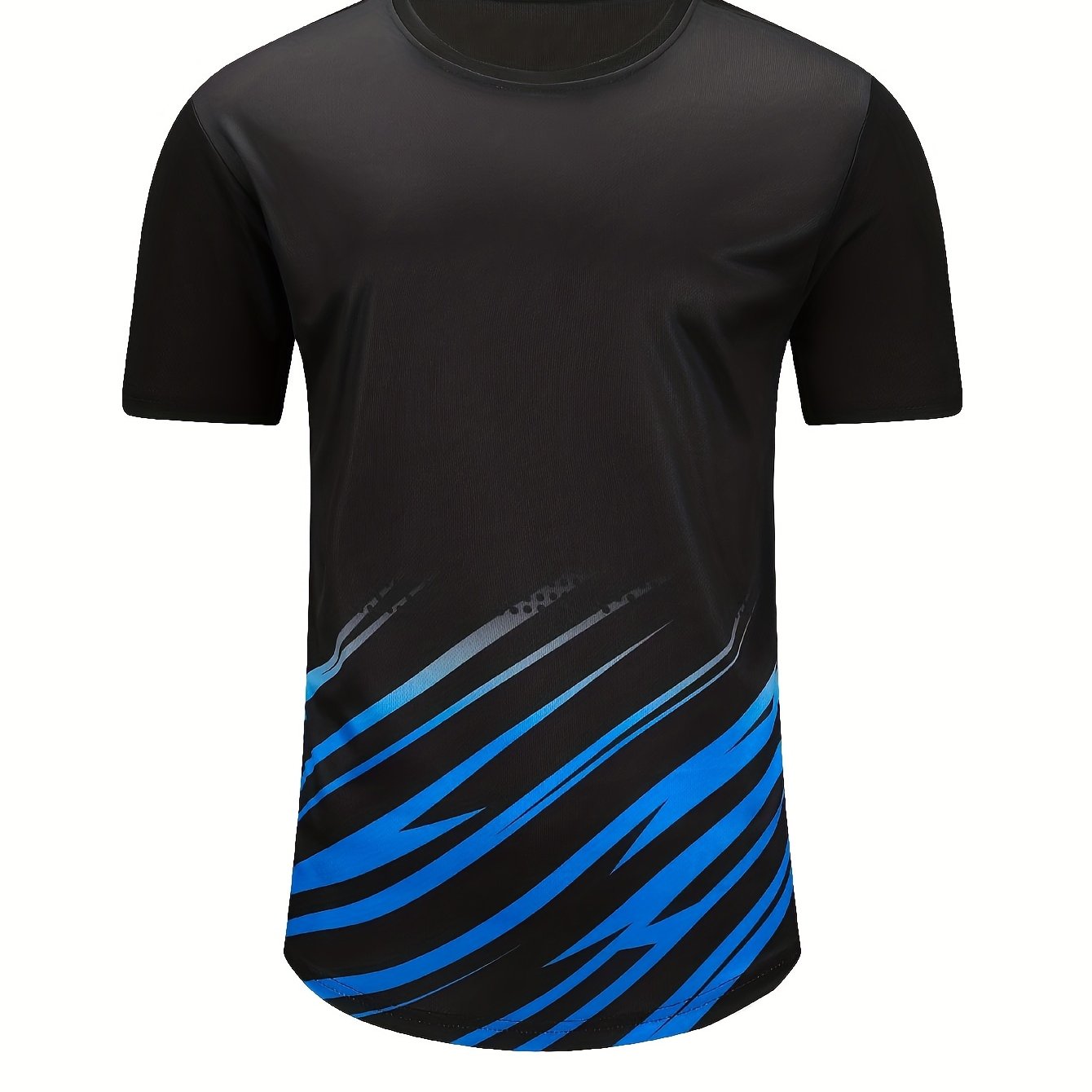 TEMU Men's Lightweight Quick-dry Athletic T-shirt - Short Sleeve Crew Neck Top For Running, Training, And Fitness - Comfortable And Moisture-wicking