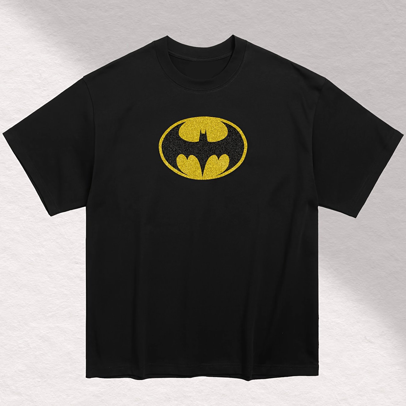 Image of Vintage Distressed Batman 1989 Movie Logo Men's Crewneck Short Sleeve T-shirt Casual Streetwear Top