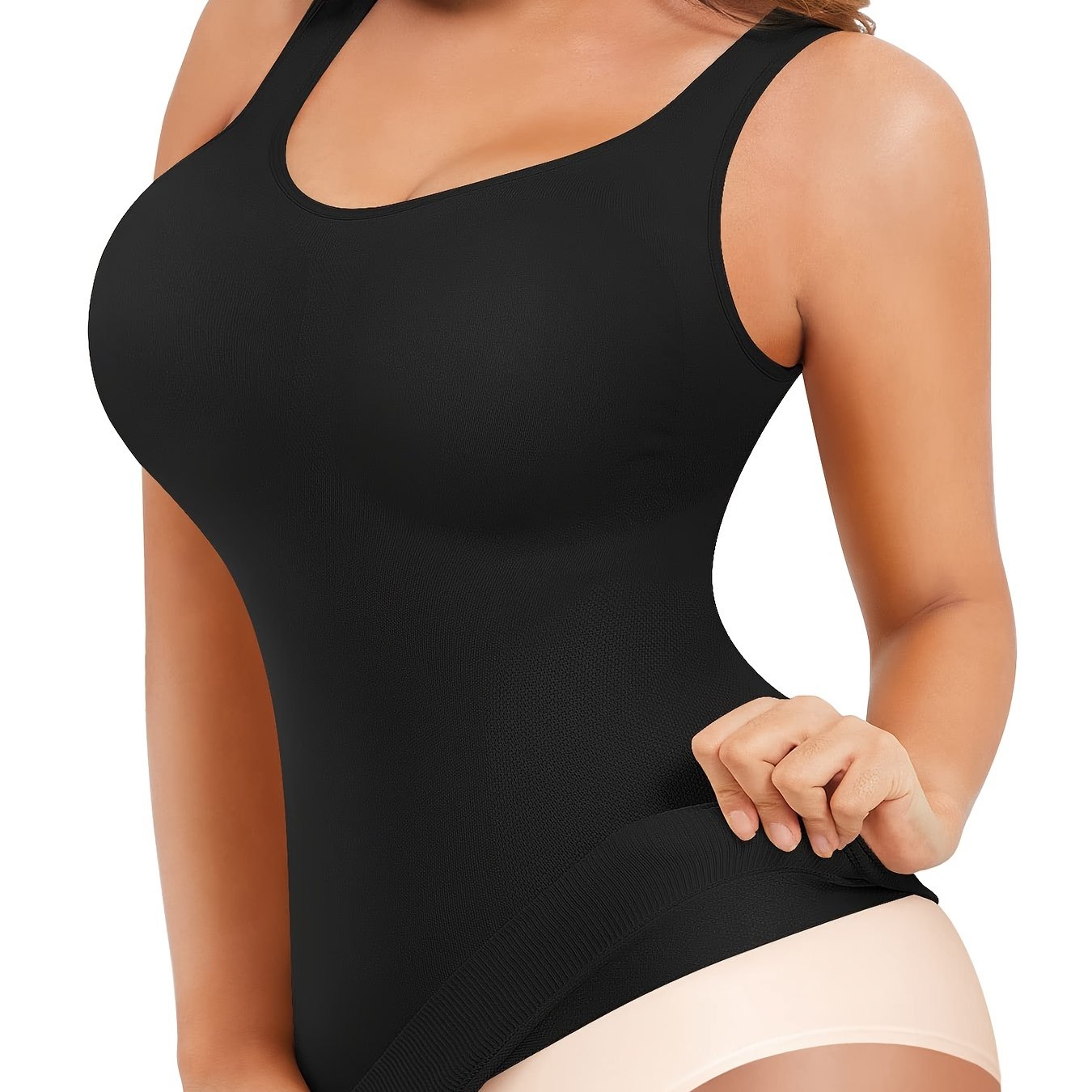 Simple Solid Shaping Tops Waist Trainer Tummy Control - Temu