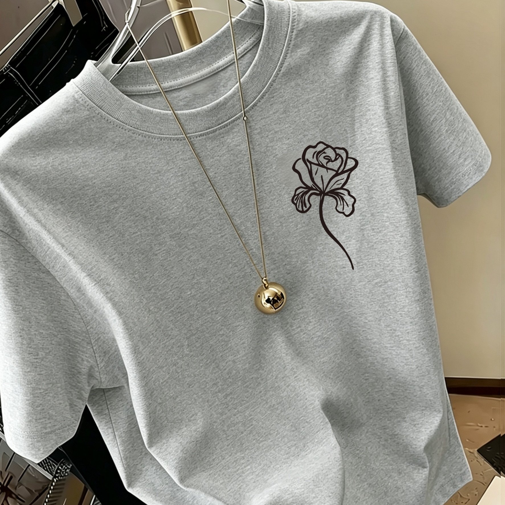 Image of Plus Size, Summer Cute Women's Casual Fashion Printed Short-sleeve T-shirt