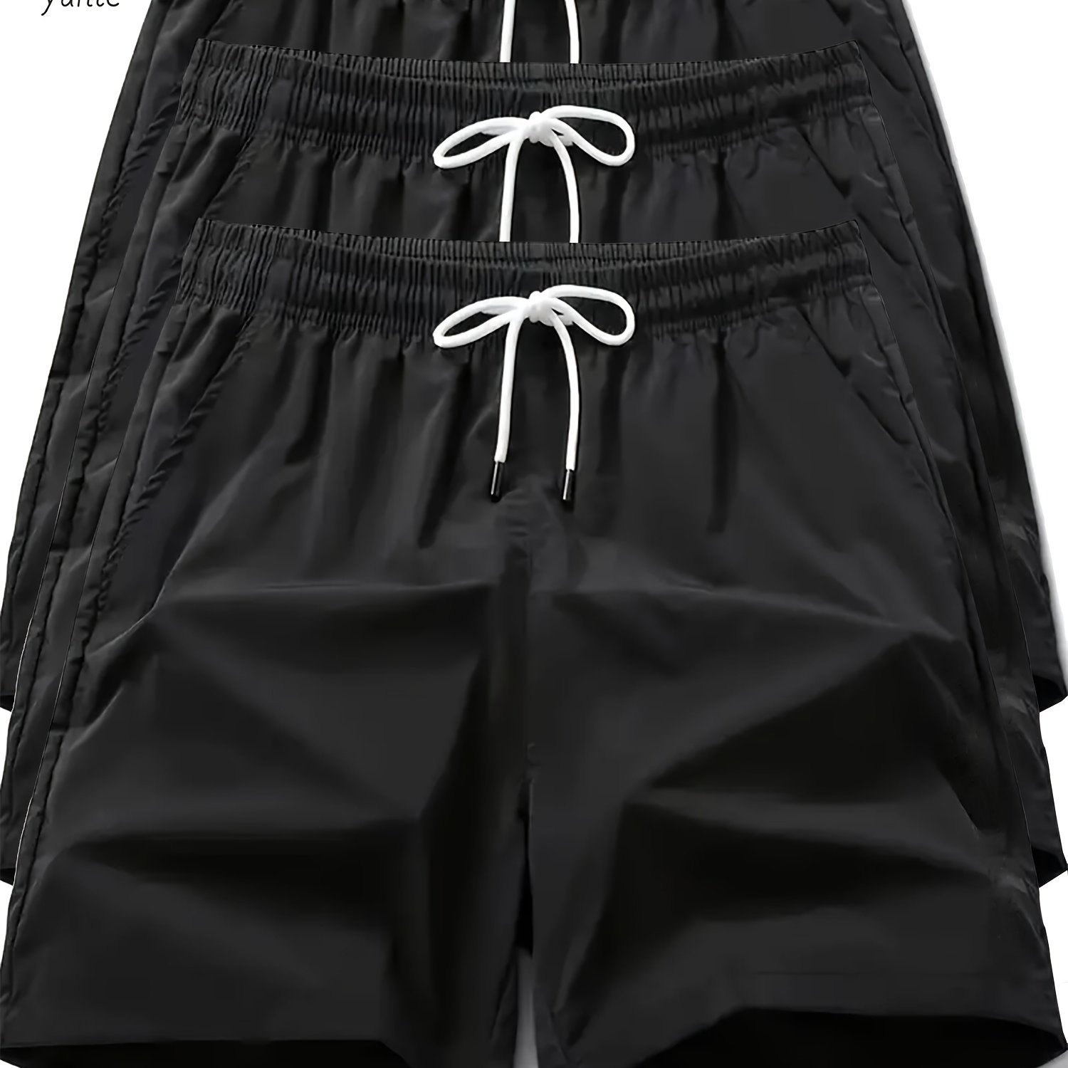 TEMU Ensemble 3 pièces Homme Décontracté Ample Short de Sport, Short d'Entraînement Fitness avec Poches, Short de Course Athlétique Léger Homme